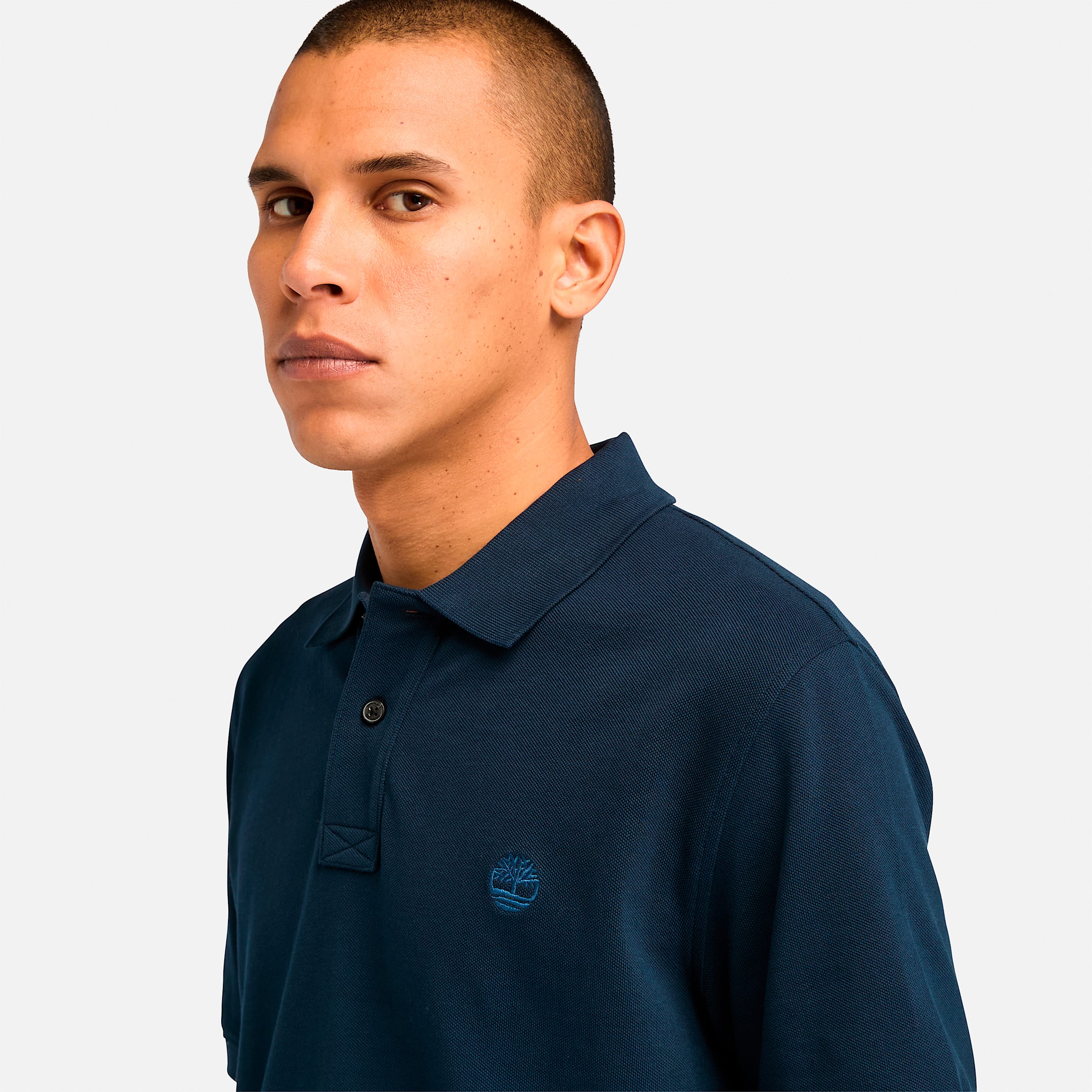 Mens Millers River ShortSleeve Pique Polo Shirt TBL Dark Sapphire ALT2