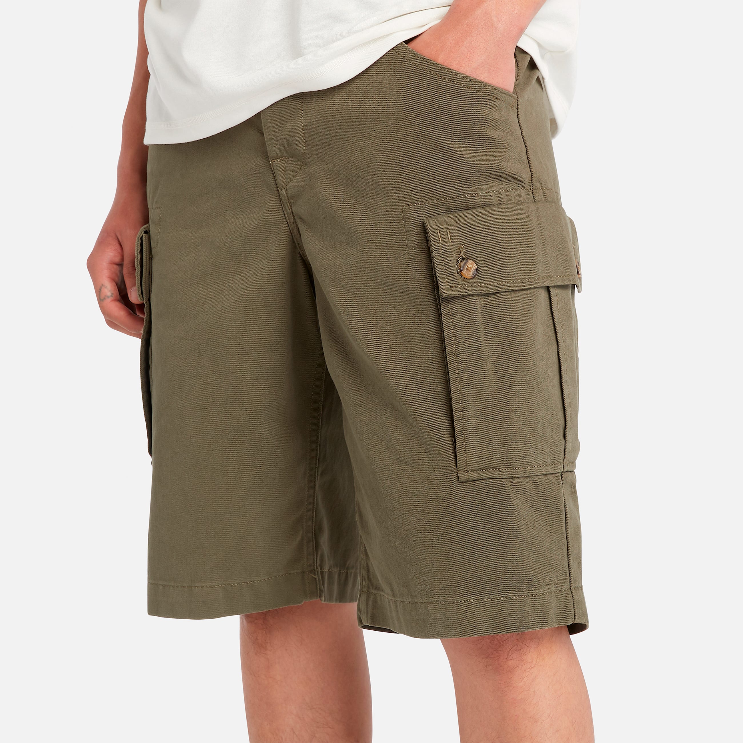 Mens Brookline Twill Cargo Short TBL Leaf Green ALT2