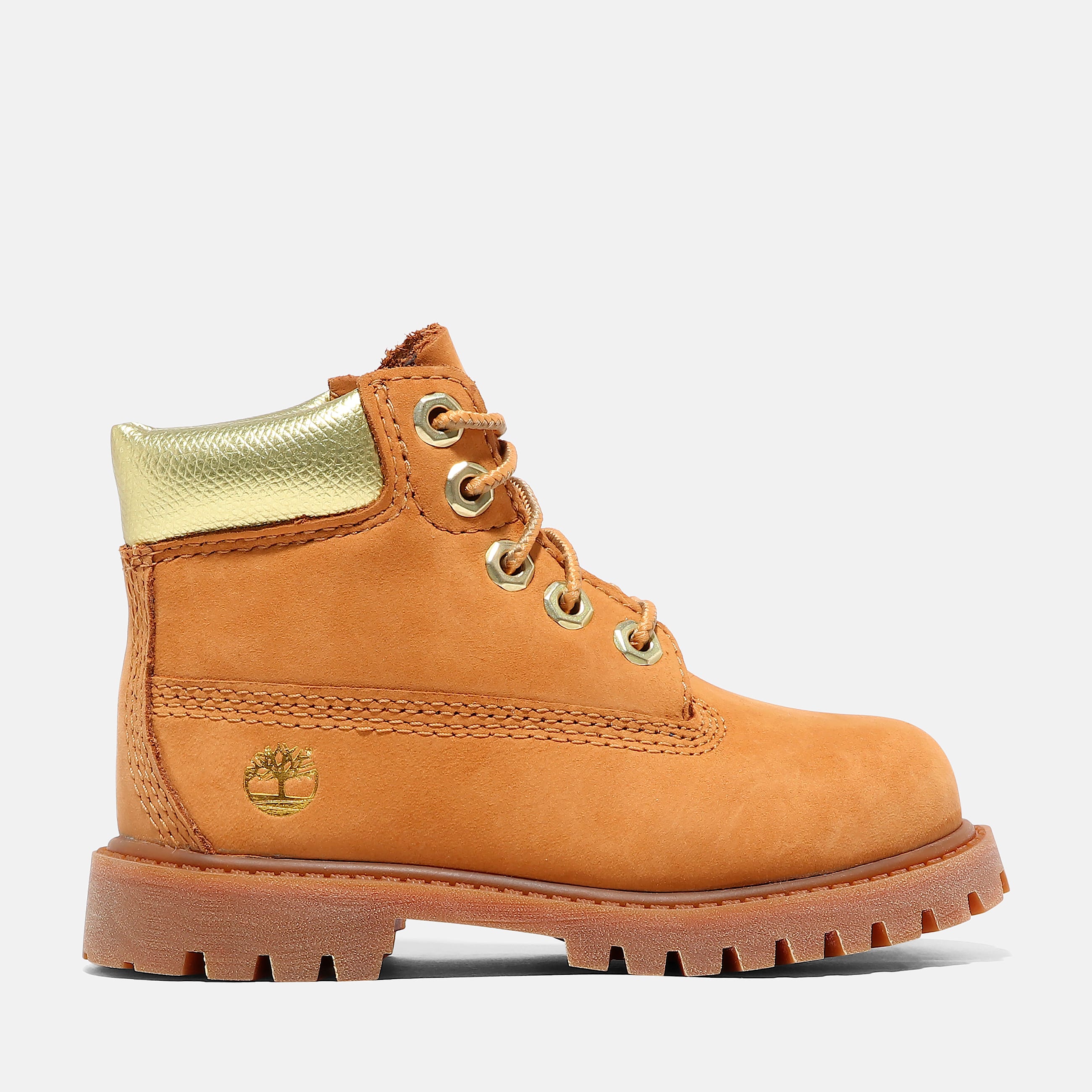 Toddler Timberland Premium 6Inch Waterproof Boots TBL Wheat NubuckGoldWheat HERO
