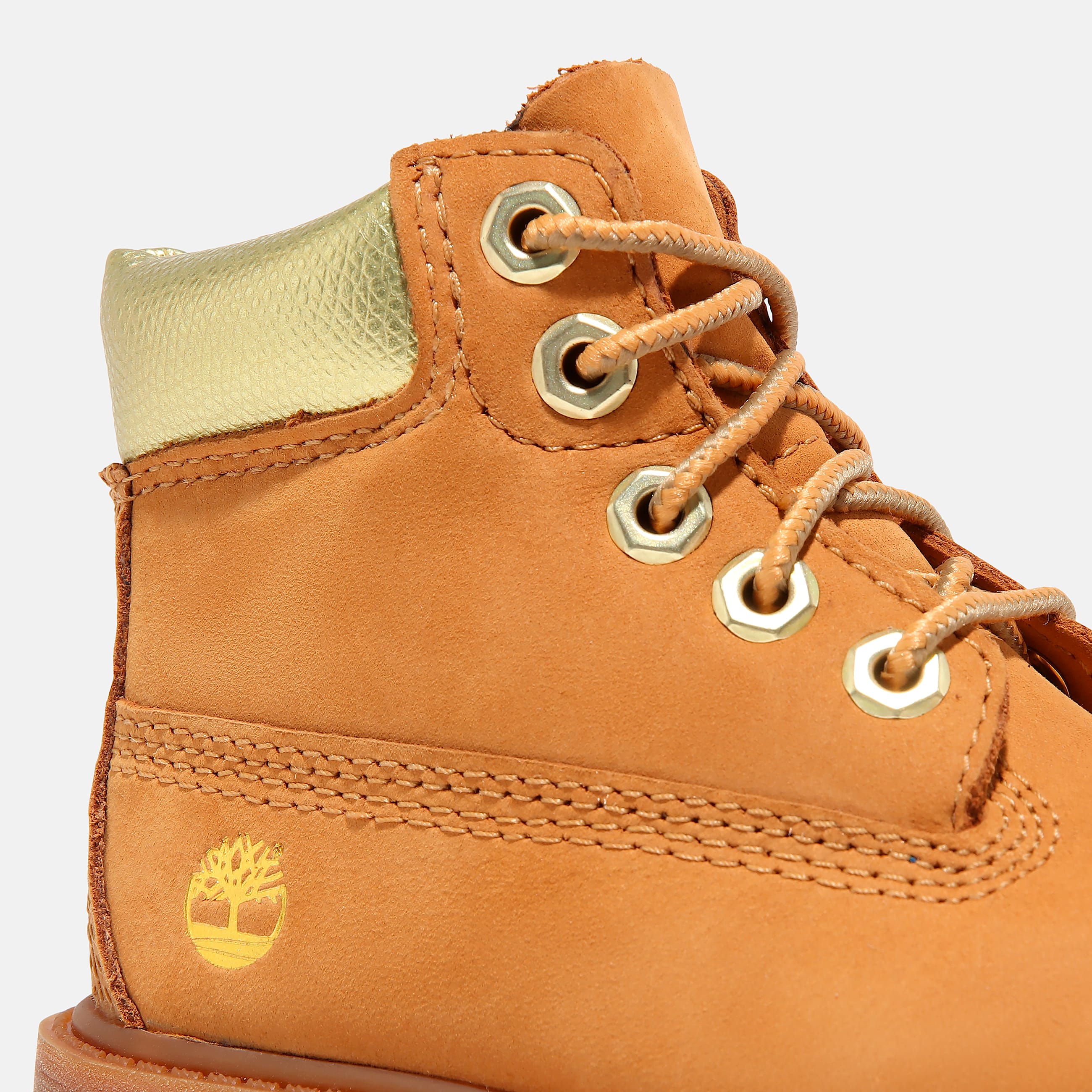 Toddler Timberland Premium 6Inch Waterproof Boots TBL Wheat NubuckGoldWheat ALT7