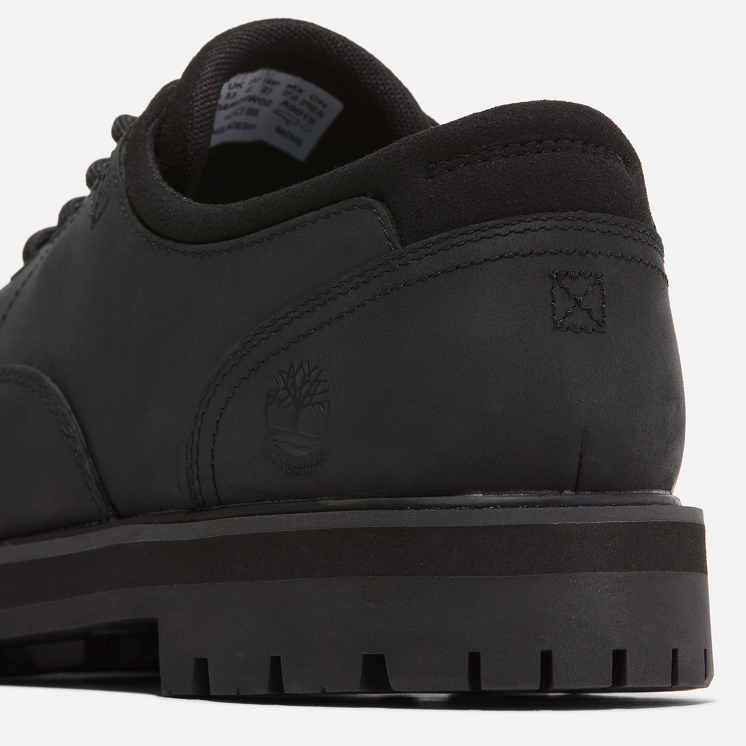 Zapatos para Hombre Britton Road Waterproof con agujetas TBL Piel de Grano Entero Negro ALT7