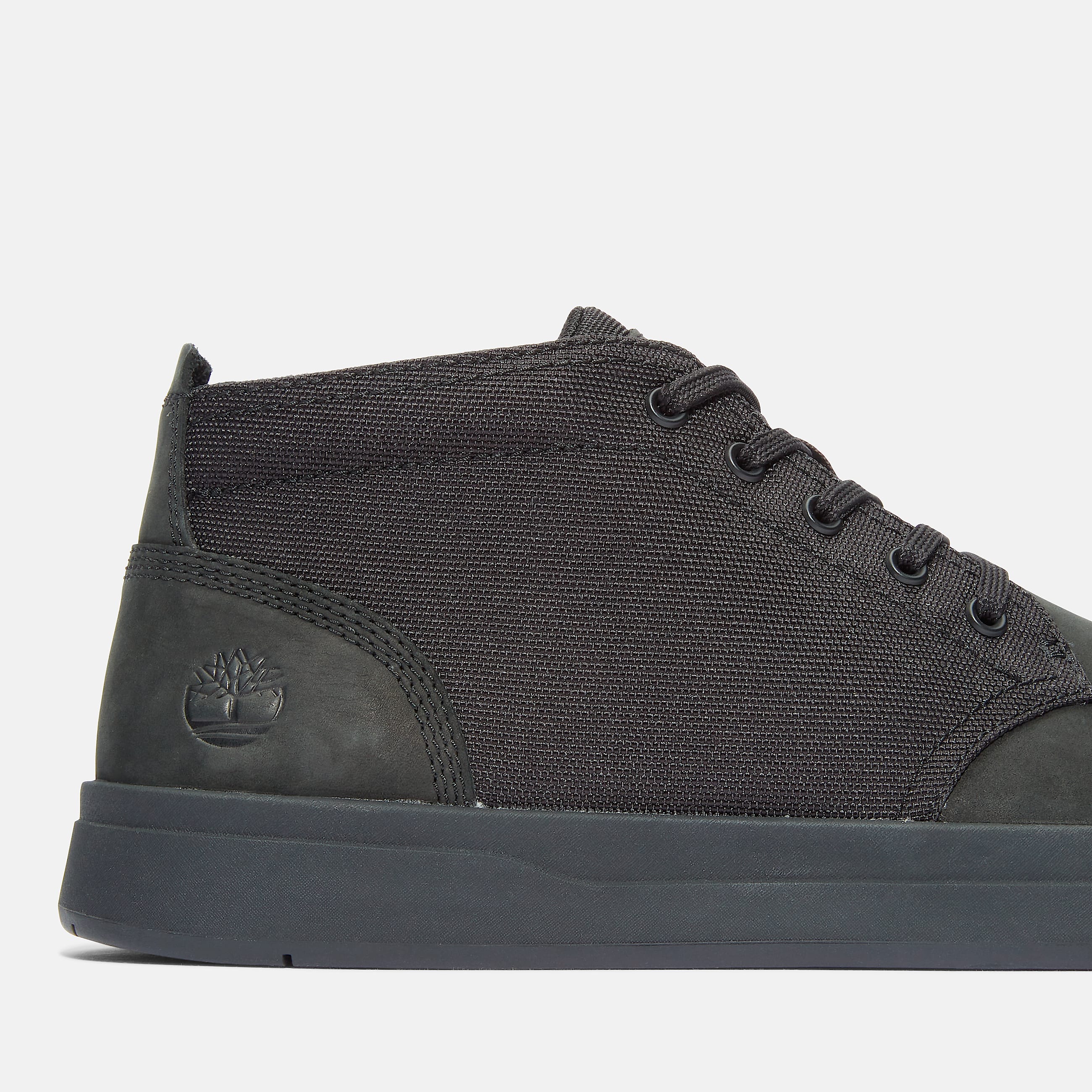 Mens Davis Square Sneaker TBL Black Nubuck ALT7