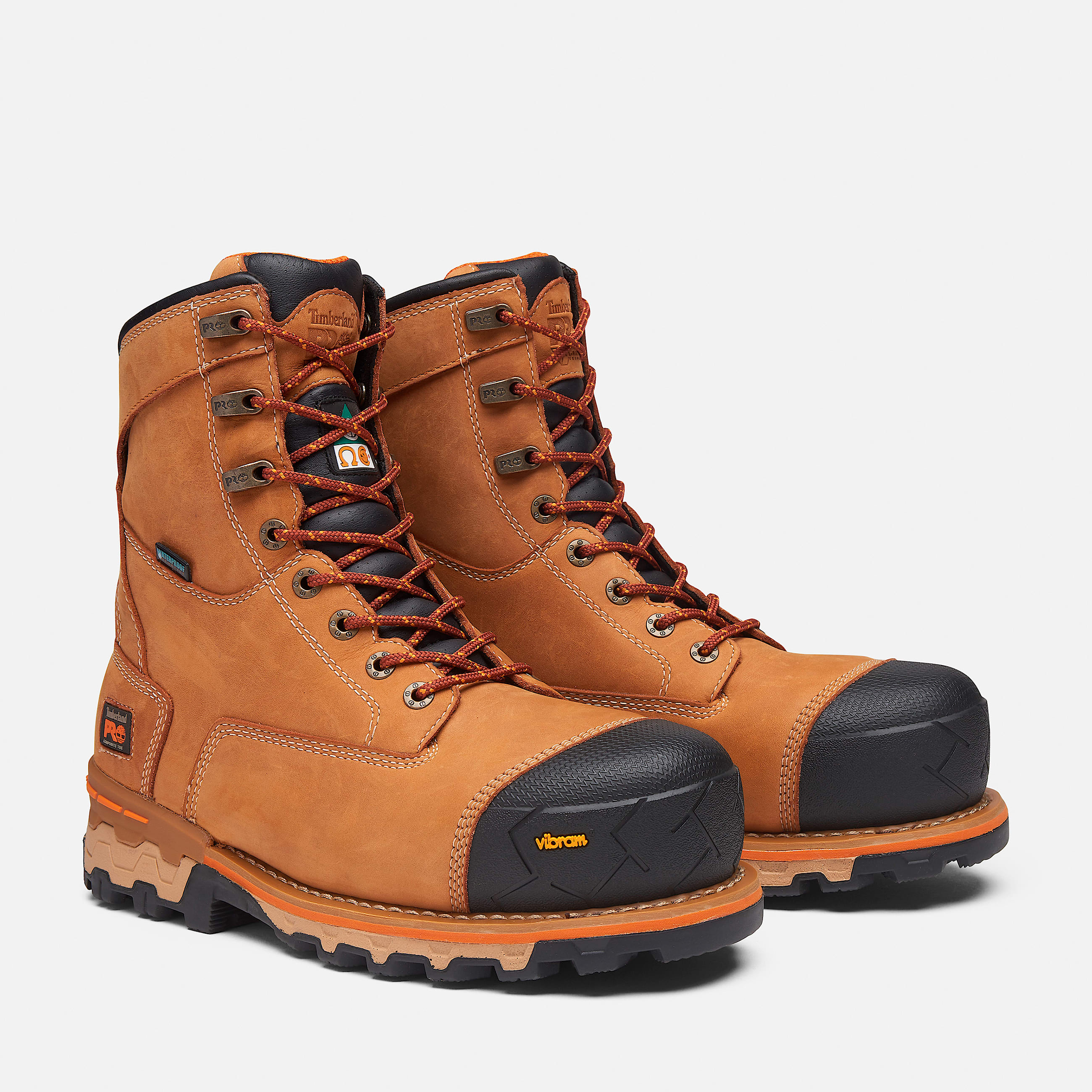 Mens Boondock 8 Composite Toe Waterproof Insulated Work Boot TBL Wheat ALT4