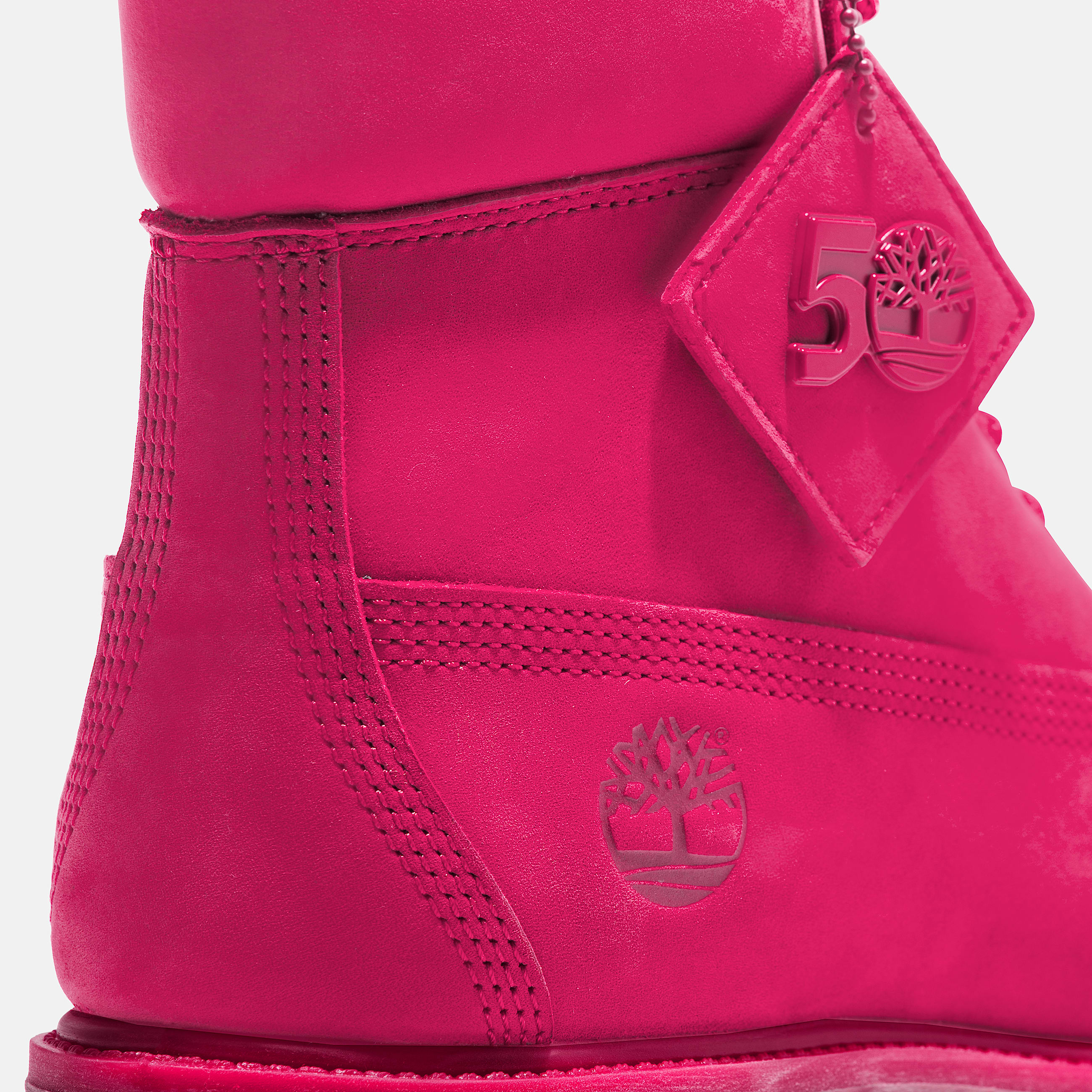 Mens Timberland 50th Anniversary Edition Premium 6Inch Waterproof Boot TBL Dark Pink Nubuck ALT7
