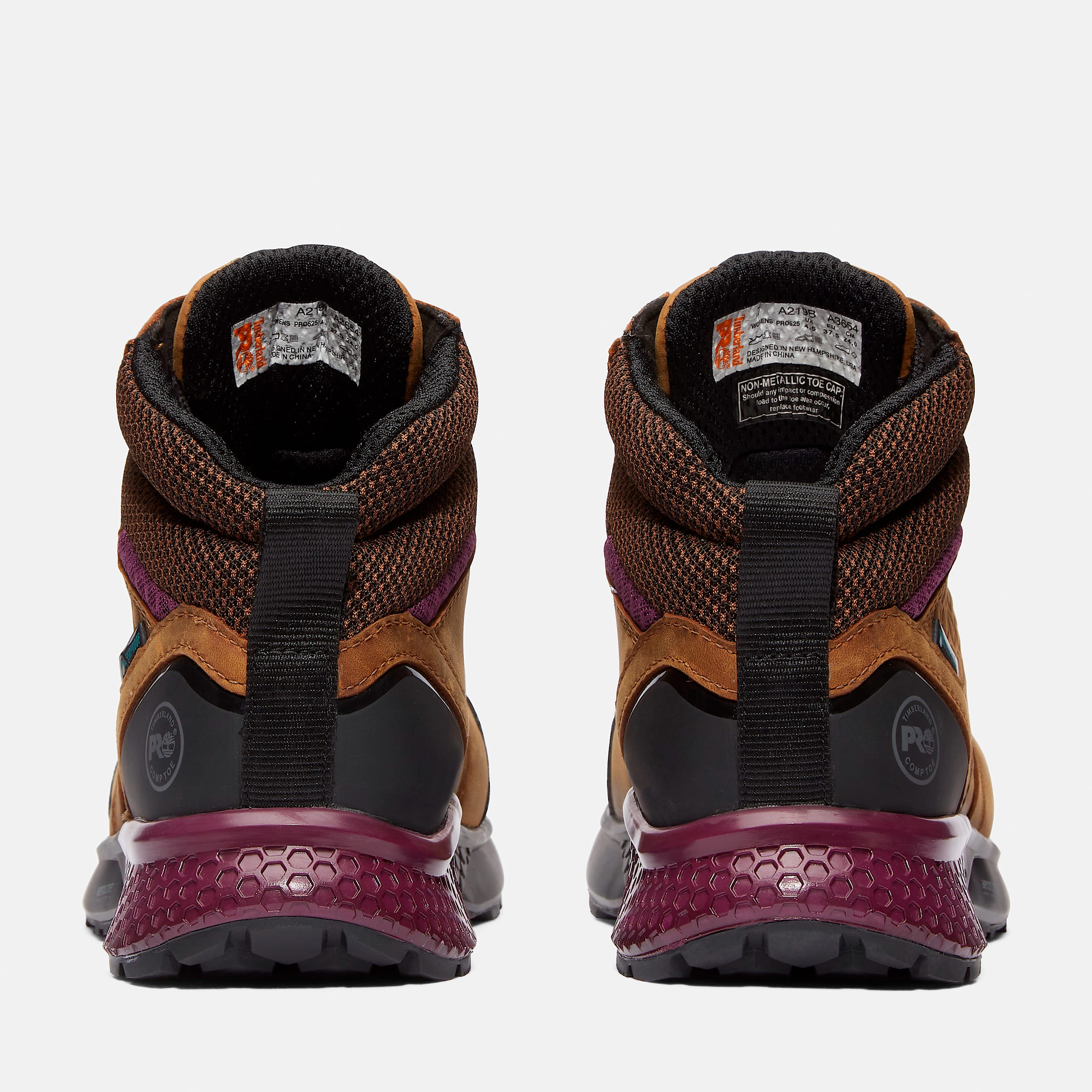 Sneakers de trabajo Reaxion Composite Toe Waterproof para mujer TBL Marrnmorado ALT5