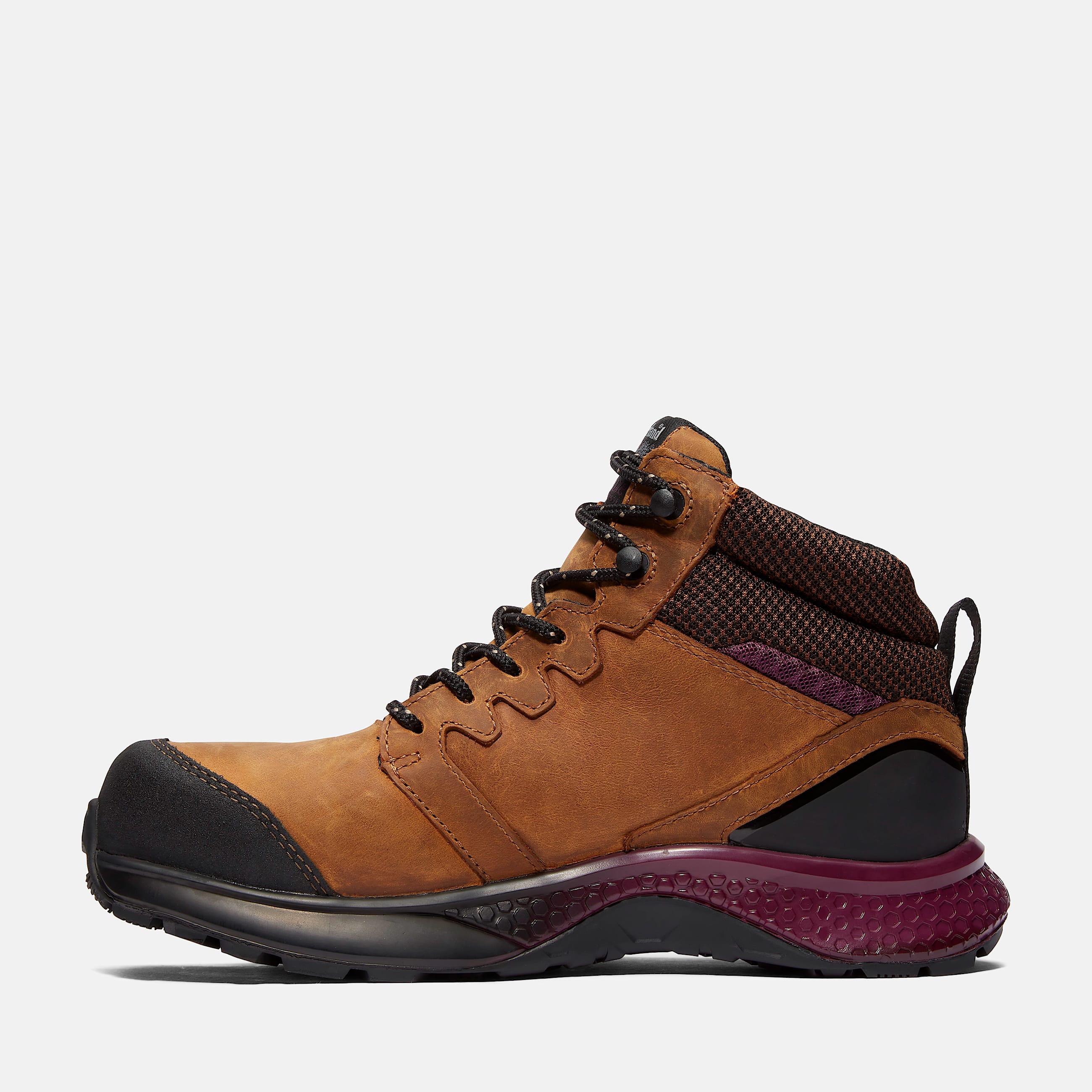Womens Reaxion Composite Toe Waterproof Work Boot TBL BrownPurple ALT6