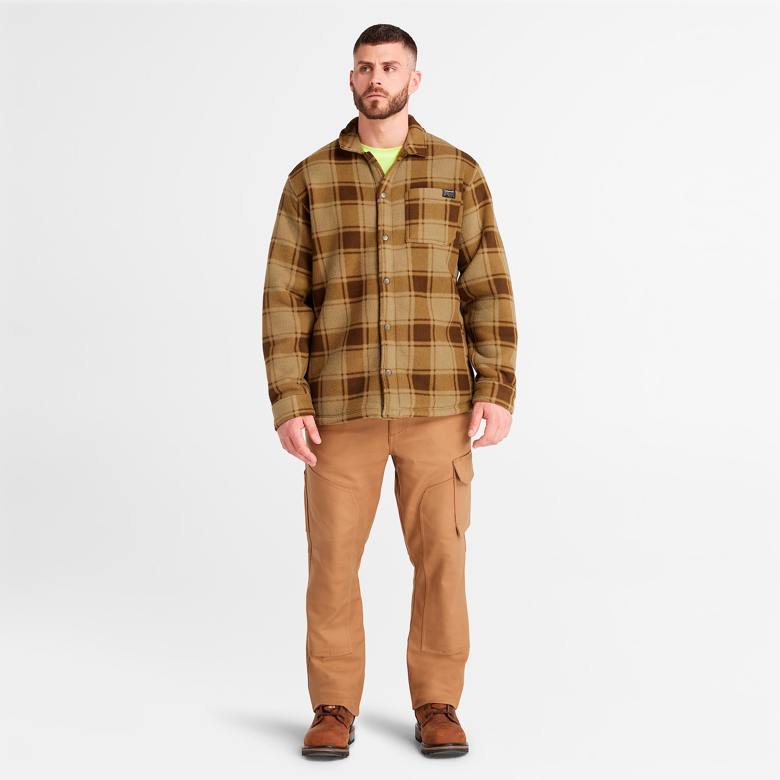 Pantalones Timberland PRO Morphix Utility de lona cepillada con doble frente para hombre TBL Trigo tostado ALT1