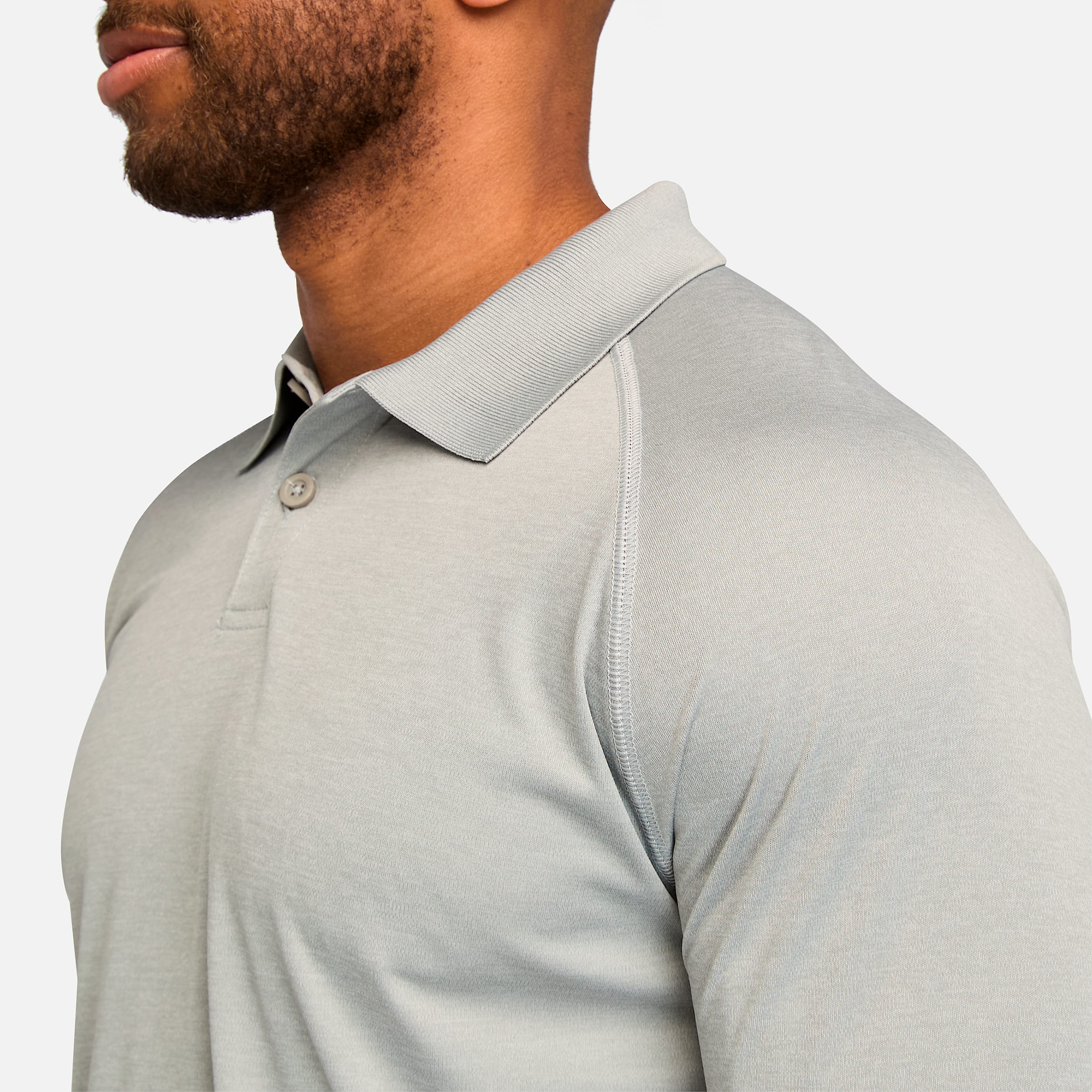 Mens Timberland PRO Wicking Good Long Sleeve Polo TBL Medium Grey Heather ALT3