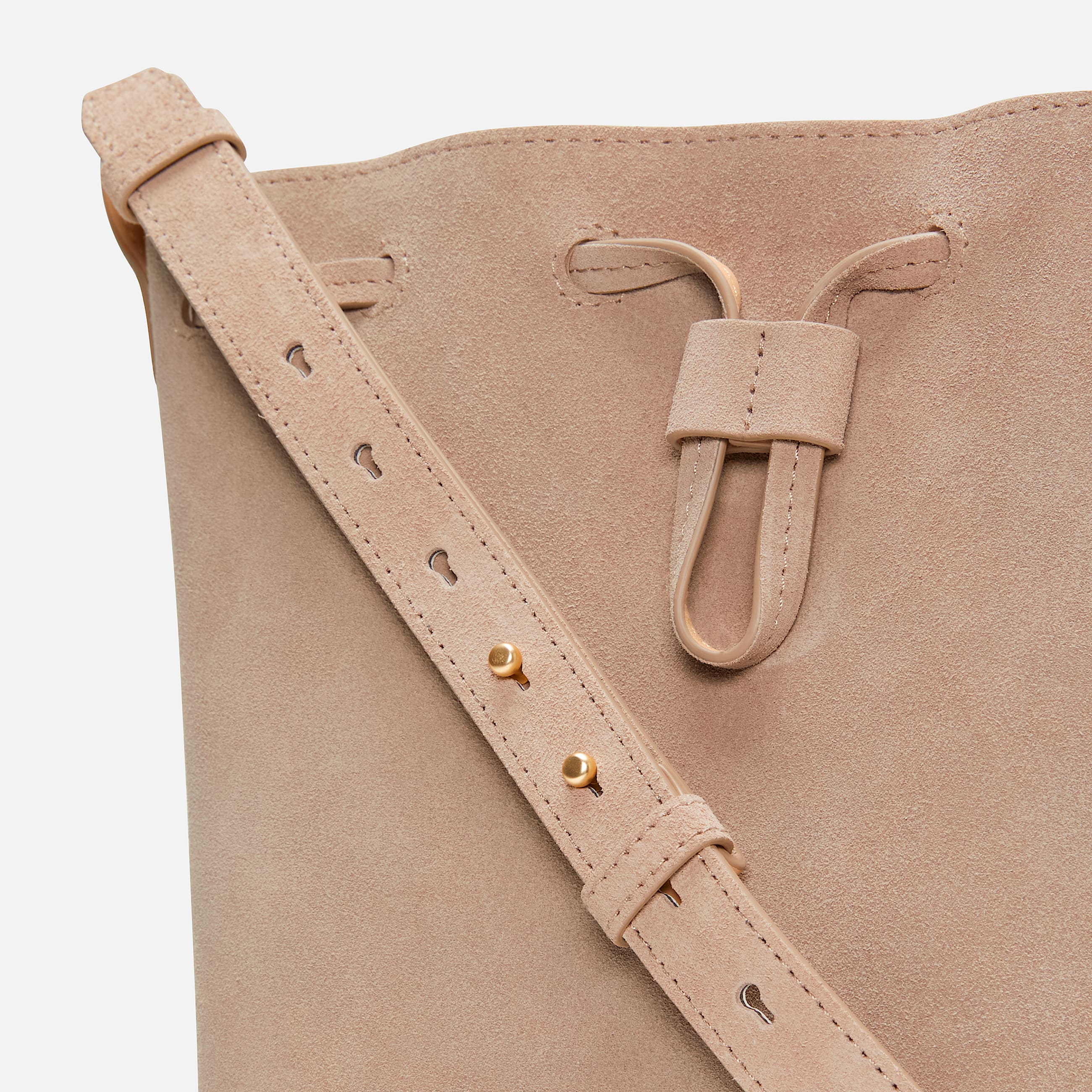 Bolsa Bucket Tuckerman de piel para mujer TBL Gris topo ALT3