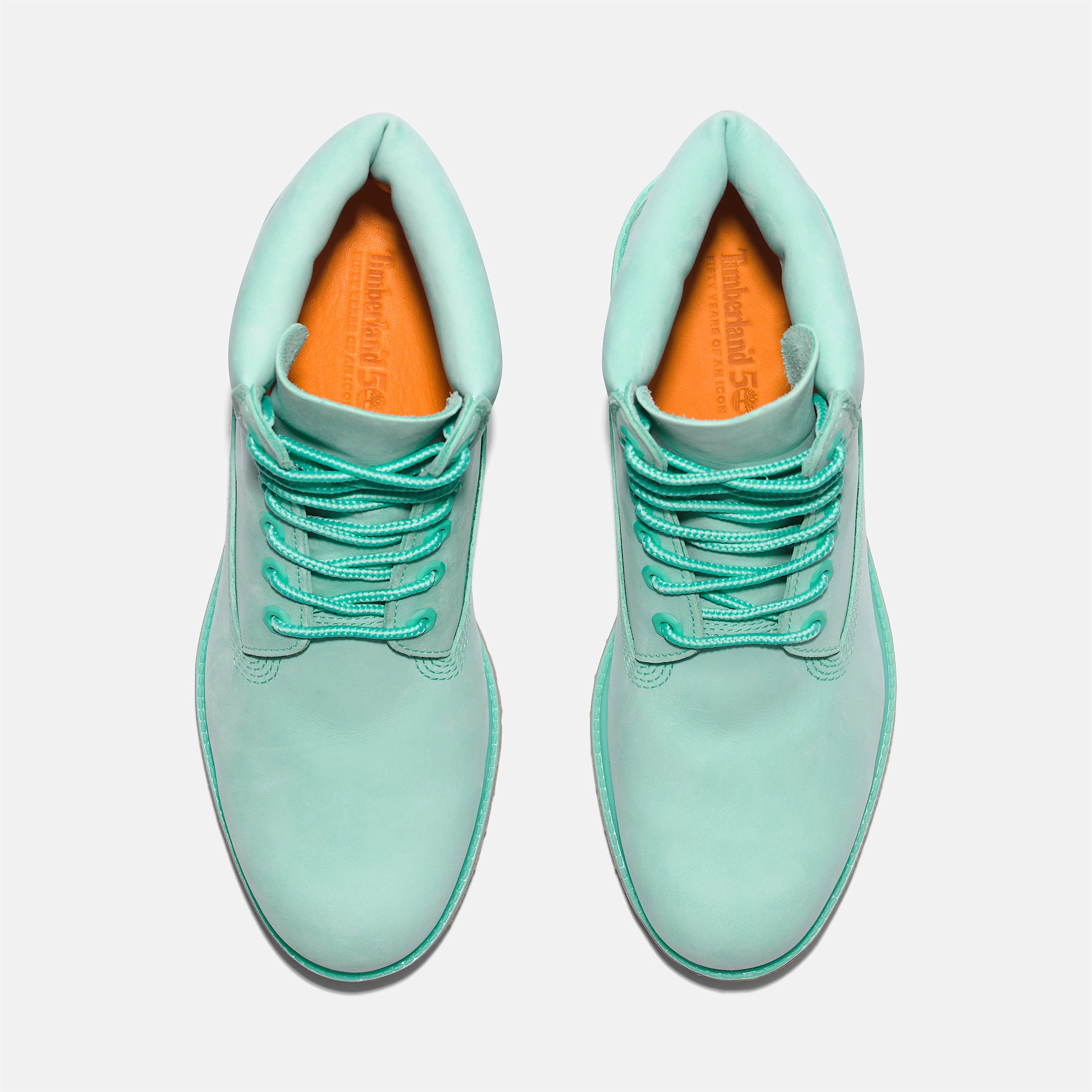 Mens Timberland 50th Anniversary Edition Premium 6Inch Waterproof Boot TBL Light Green Nubuck ALT2