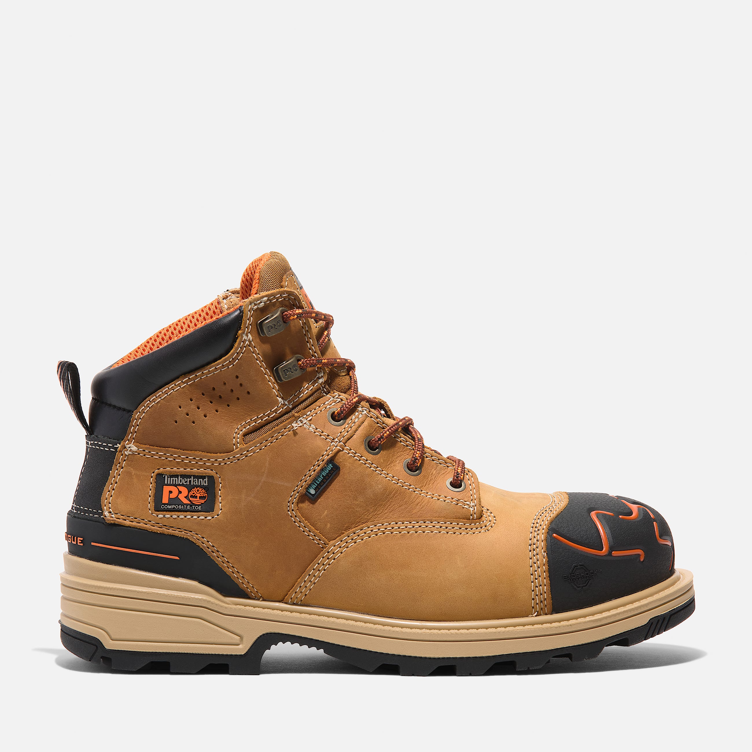 Mens Magnitude 6Inch Waterproof CompToe Work Boot TBL Magnitude Wheat HERO