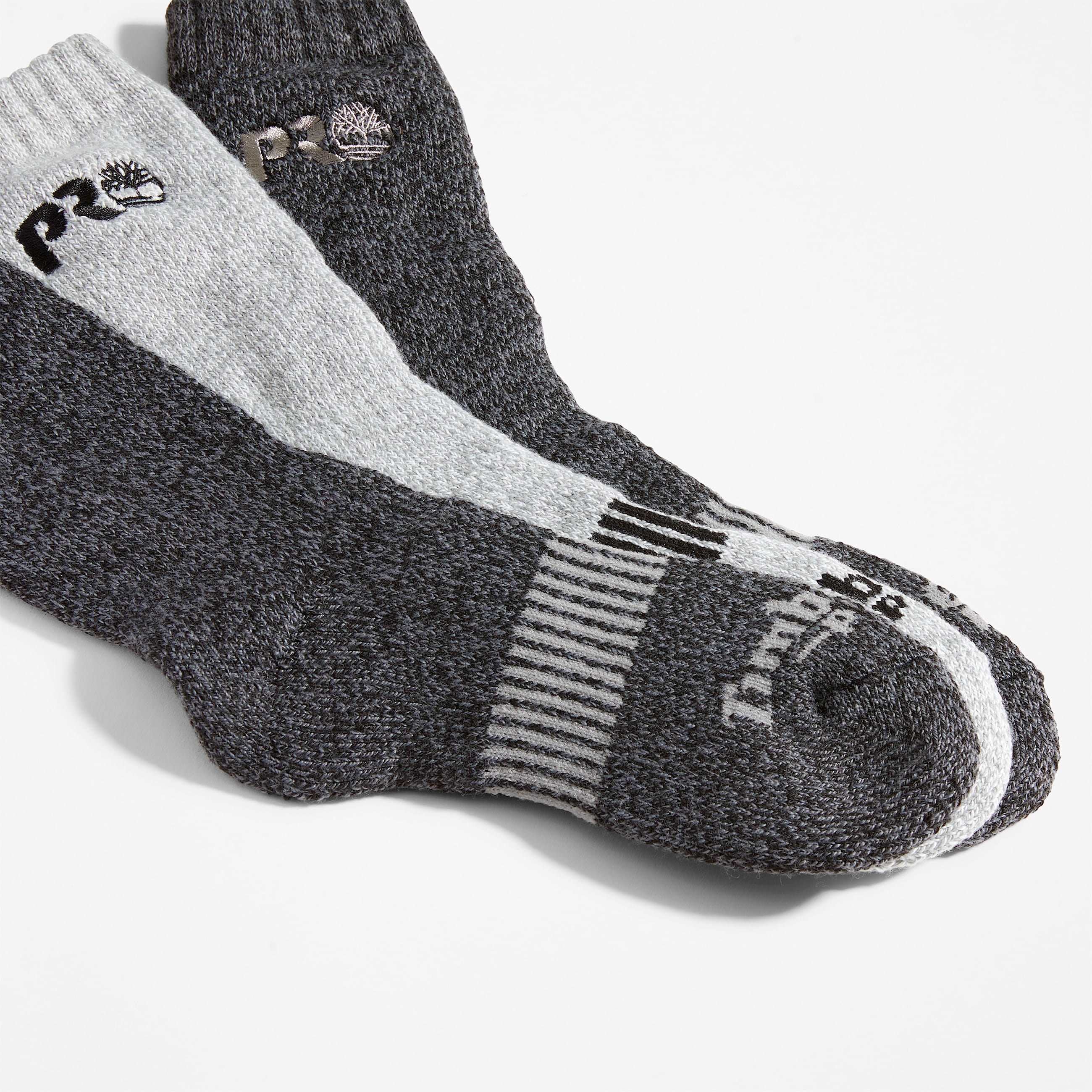 Mens 3Pack RacingStripe Cushioned Boot Socks TBL Grey Multi ALT1