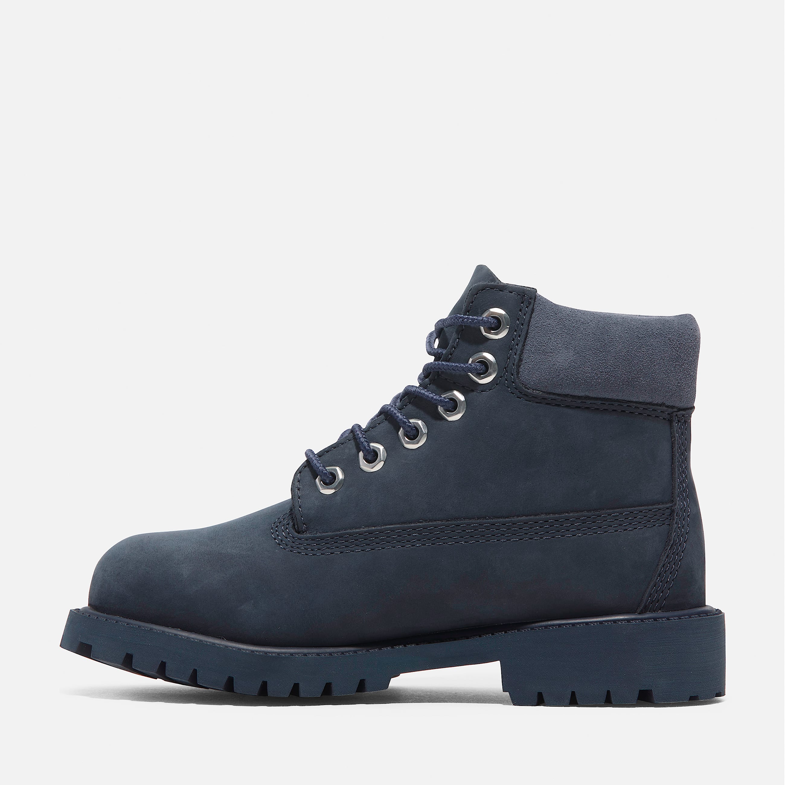 Junior Timberland Premium 6Inch LaceUp Waterproof Boot TBL Navy Nubuck ALT6