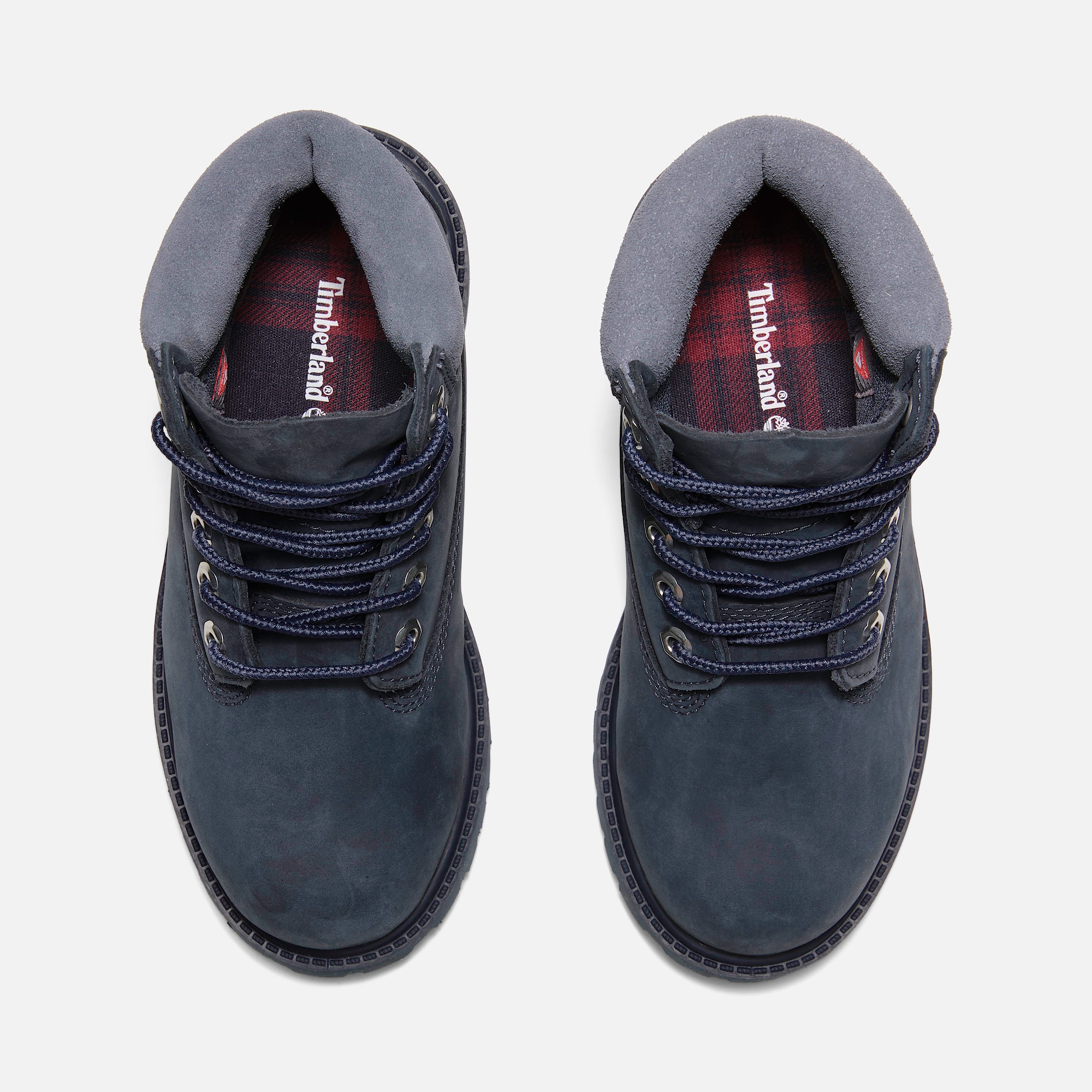 Junior Timberland Premium 6Inch LaceUp Waterproof Boot TBL Navy Nubuck ALT2