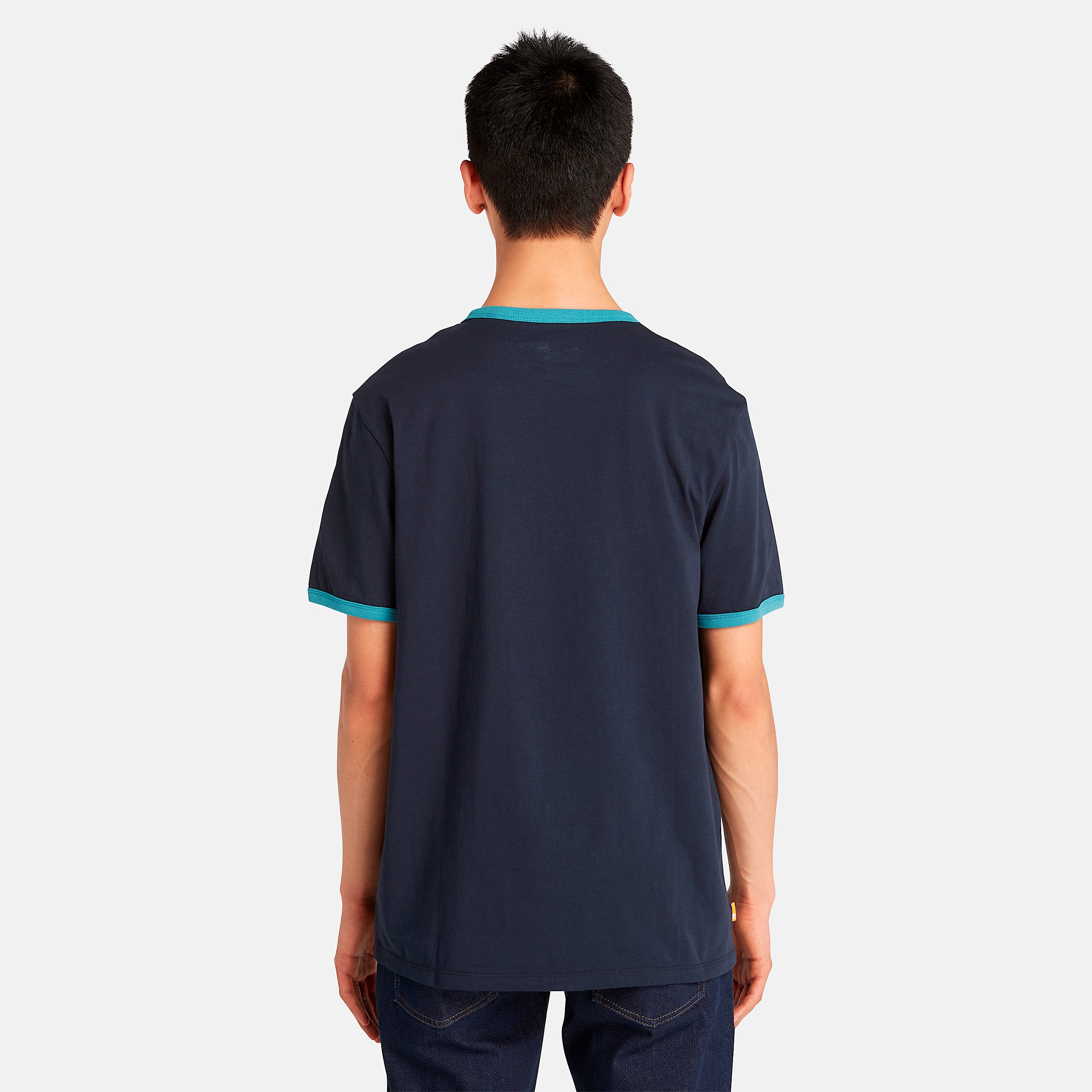 Mens LinearLogo Ringer TShirt TBL Dark SapphireStorm Blue ALT9