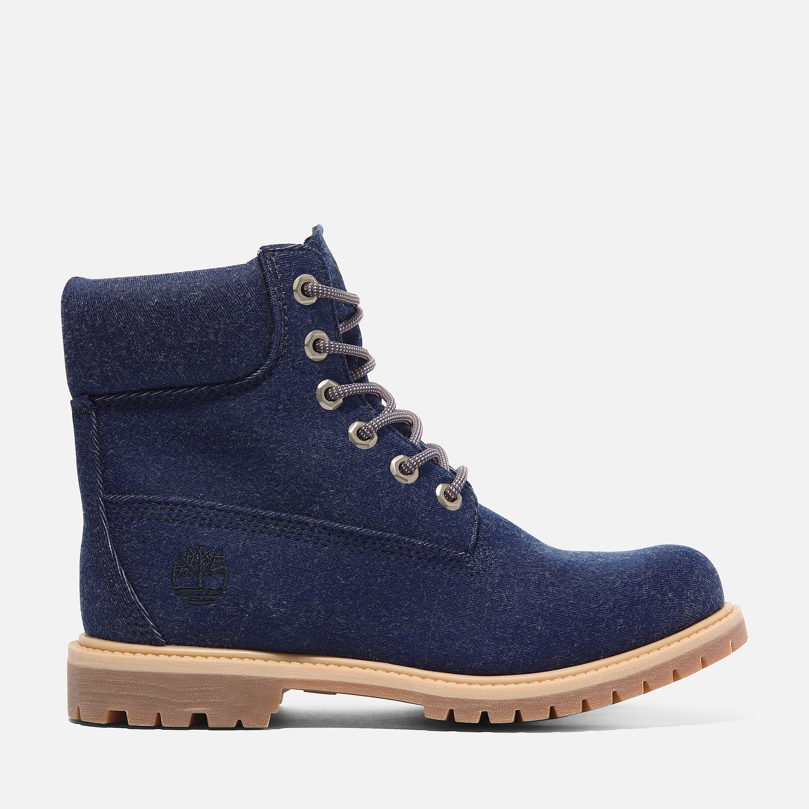 Womens Timberland Premium 6Inch LaceUp Boot TBL Dark Blue Canvas HERO