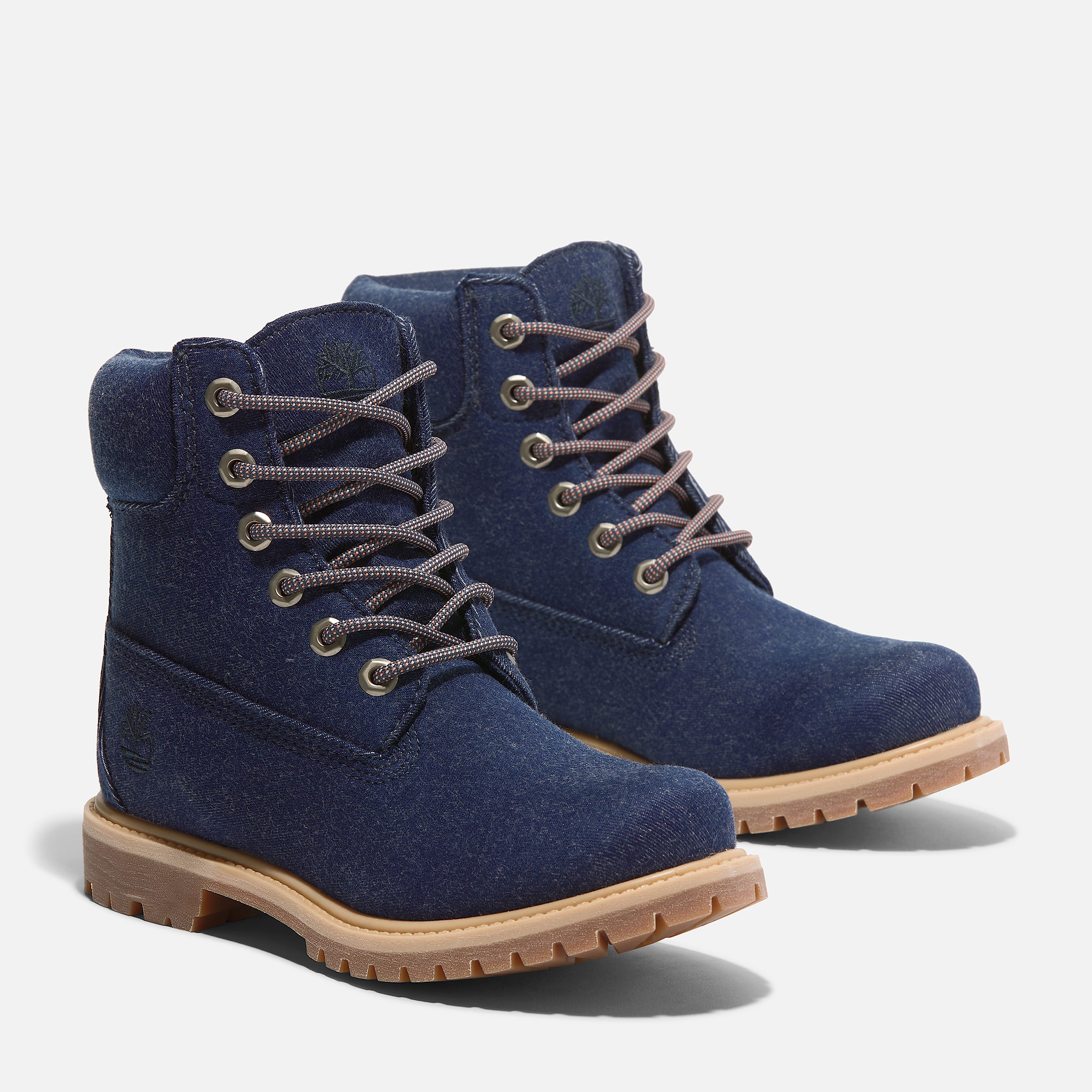 Womens Timberland Premium 6Inch LaceUp Boot TBL Dark Blue Canvas ALT4
