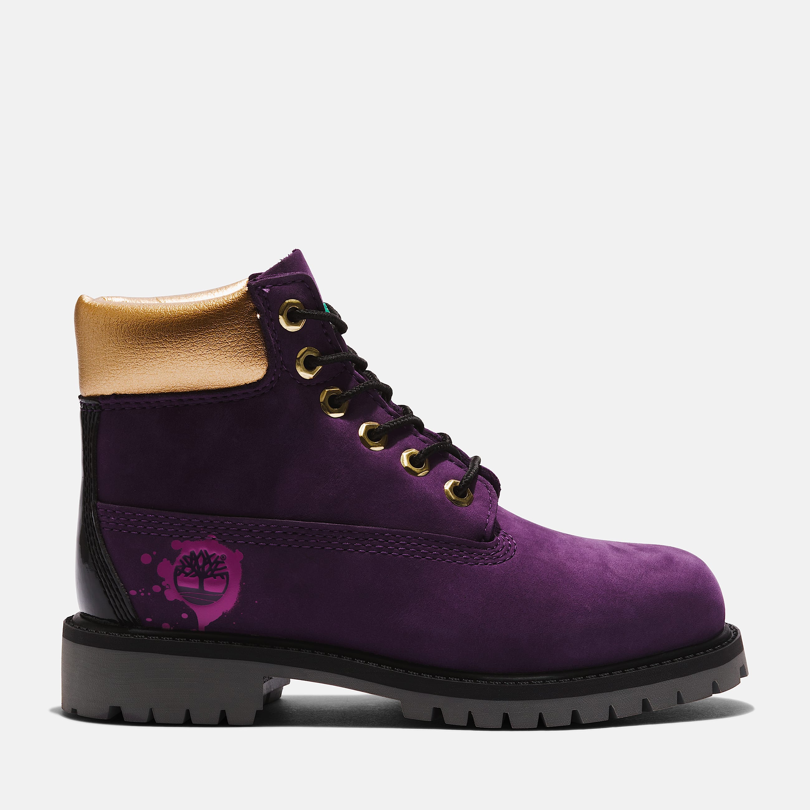 Toddler HipHop Royalty Timberland Premium 6Inch Waterproof Boots TBL Dark Purple Nubuck HERO