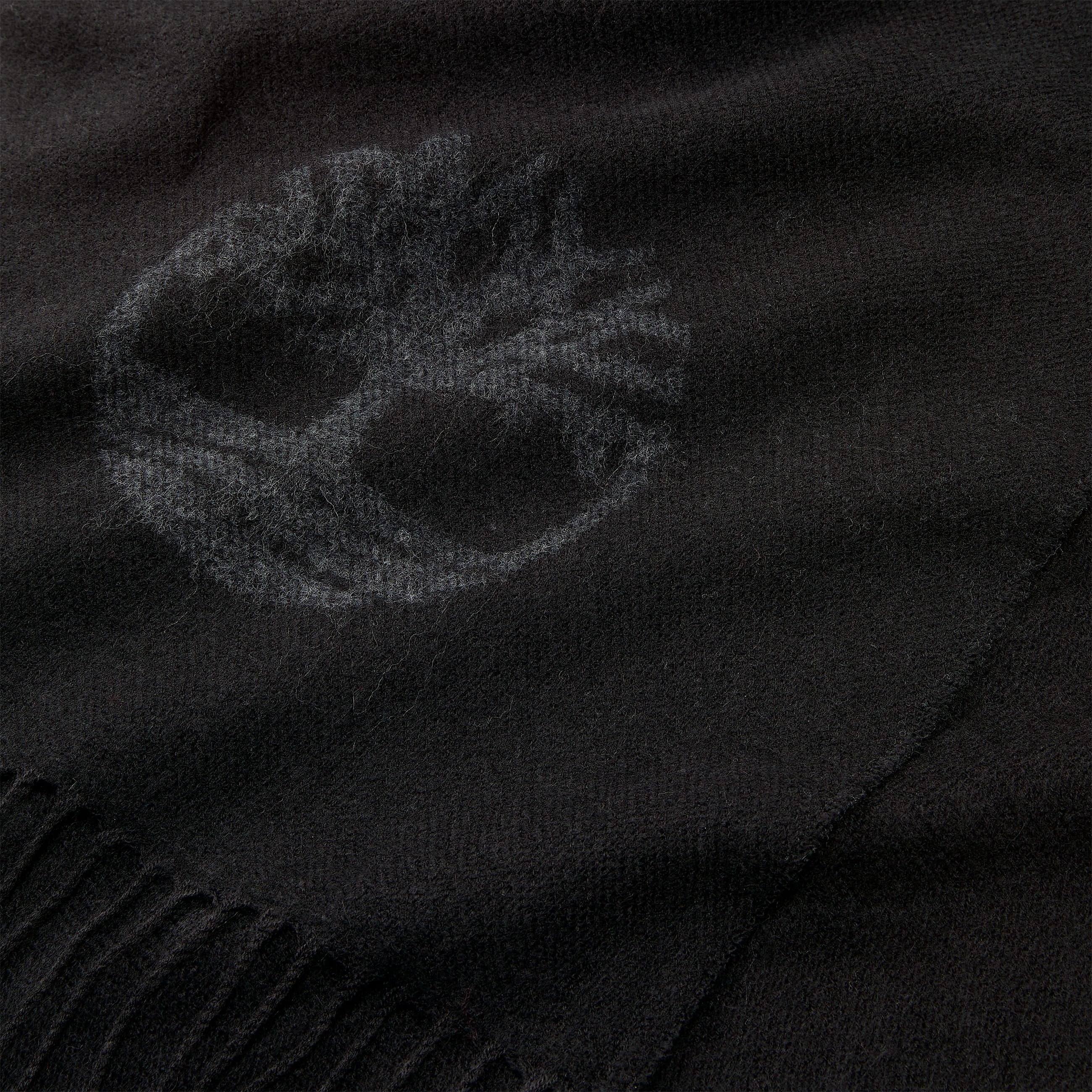 Mens Jacquard Logo Scarf TBL Black ALT1