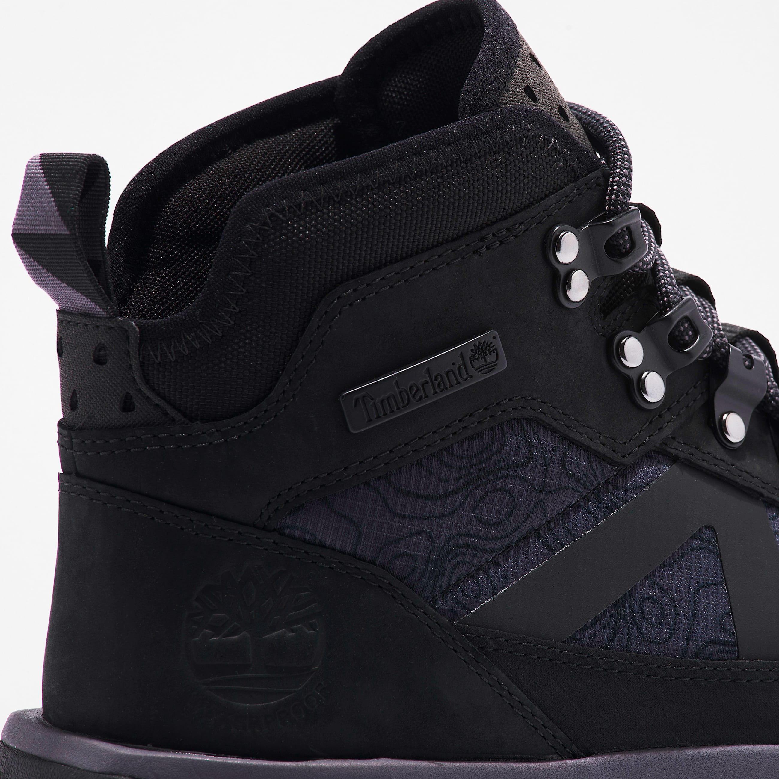 Mens GreenStride Motion 6 Waterproof Mid Hiker TBL Black Nubuck ALT7