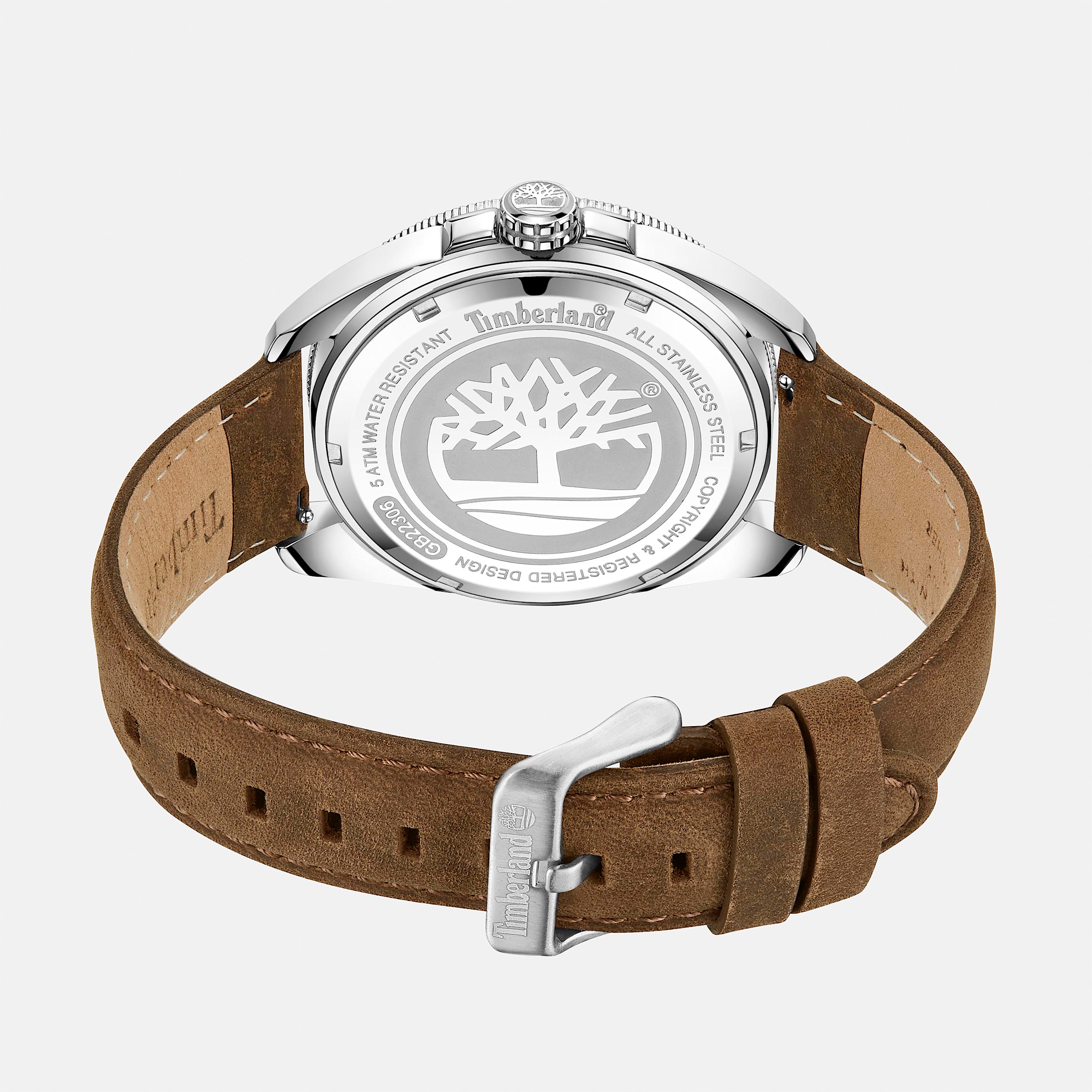 Mens Carrigan Watch TBL Blue FaceBrown Band ALT1