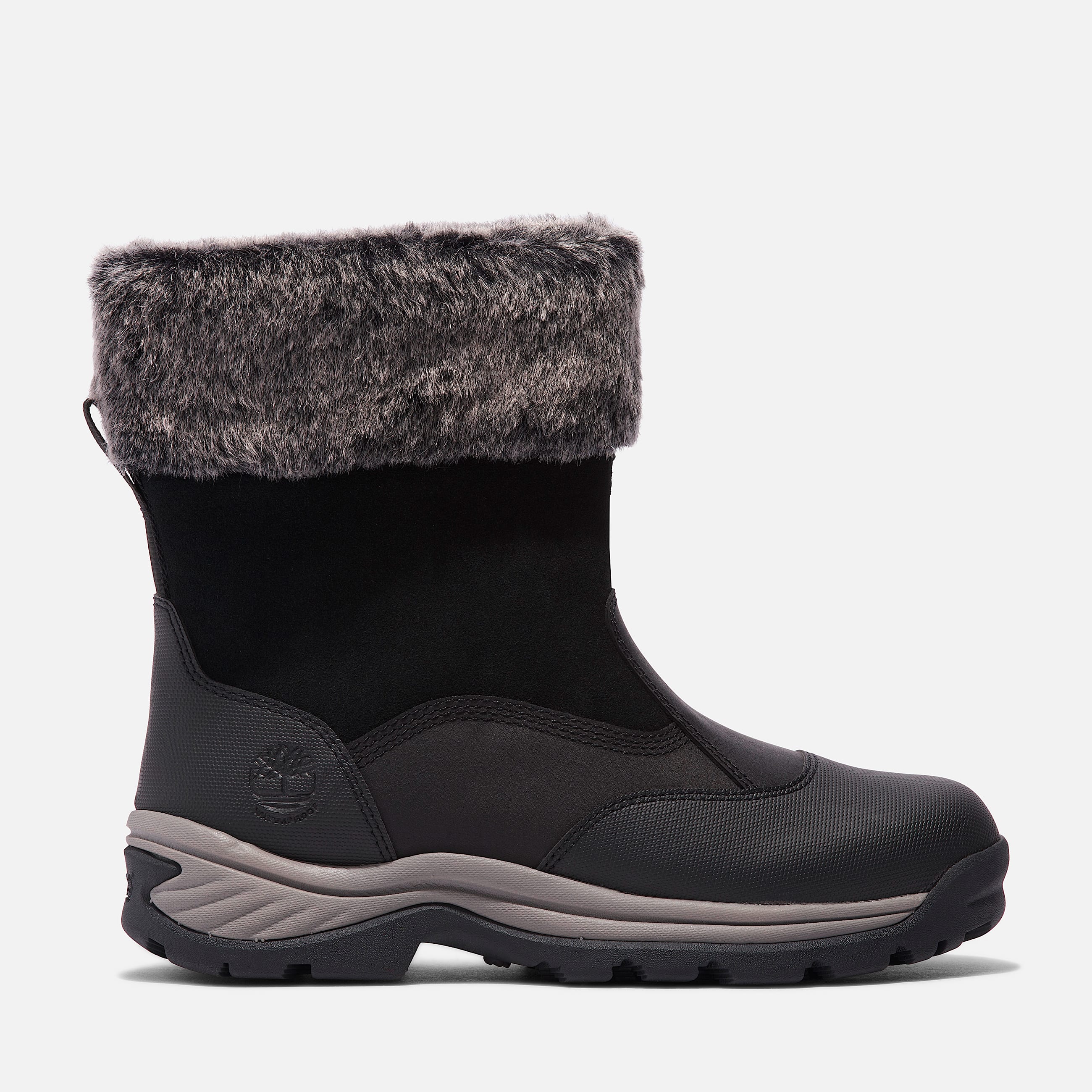 Womens White Ledge Waterproof PullOn Snow Boot TBL Black FullGrain HERO