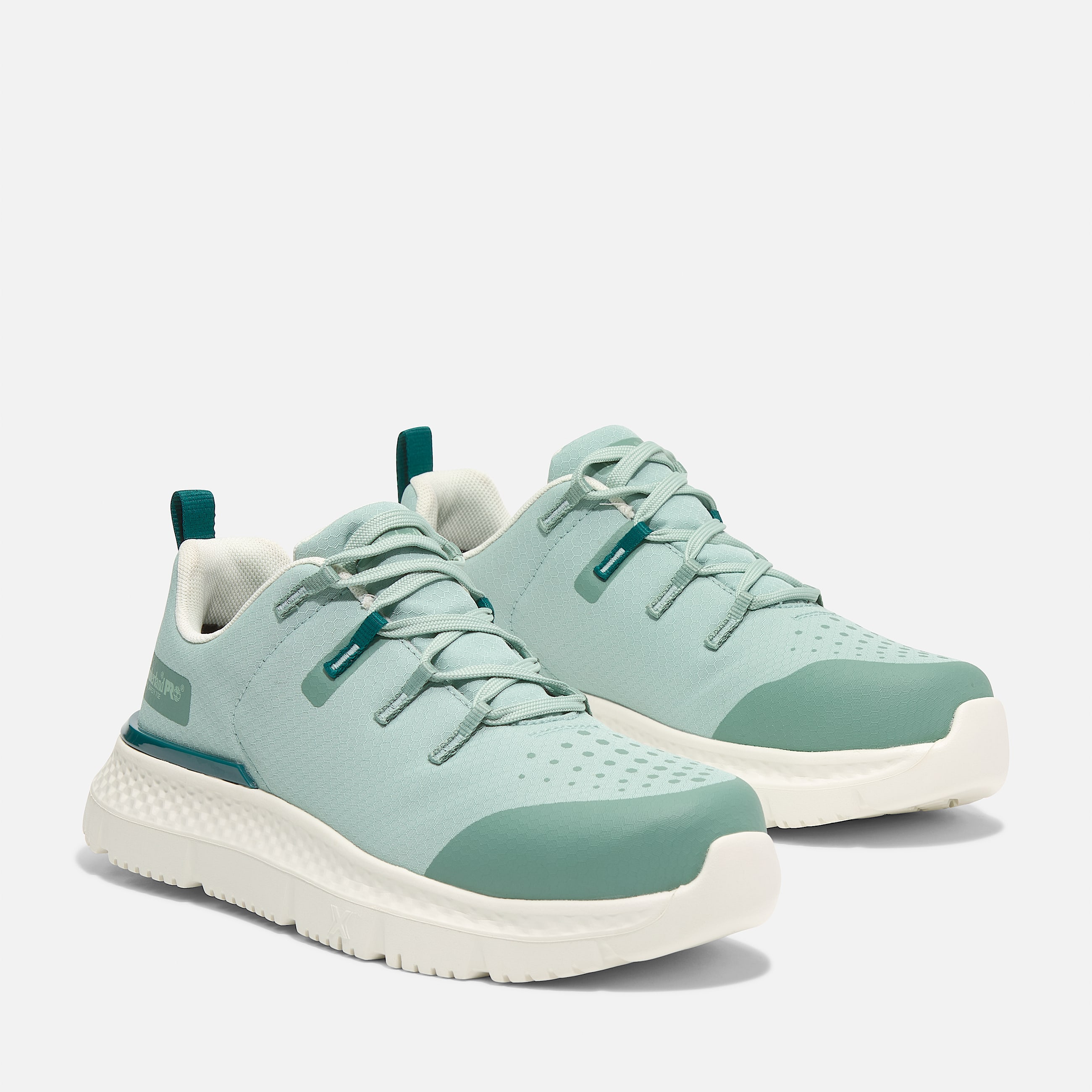Womens Timberland PRO Intercept Athletic SteelToe Work Sneaker TBL Sage GreenWhite ALT4