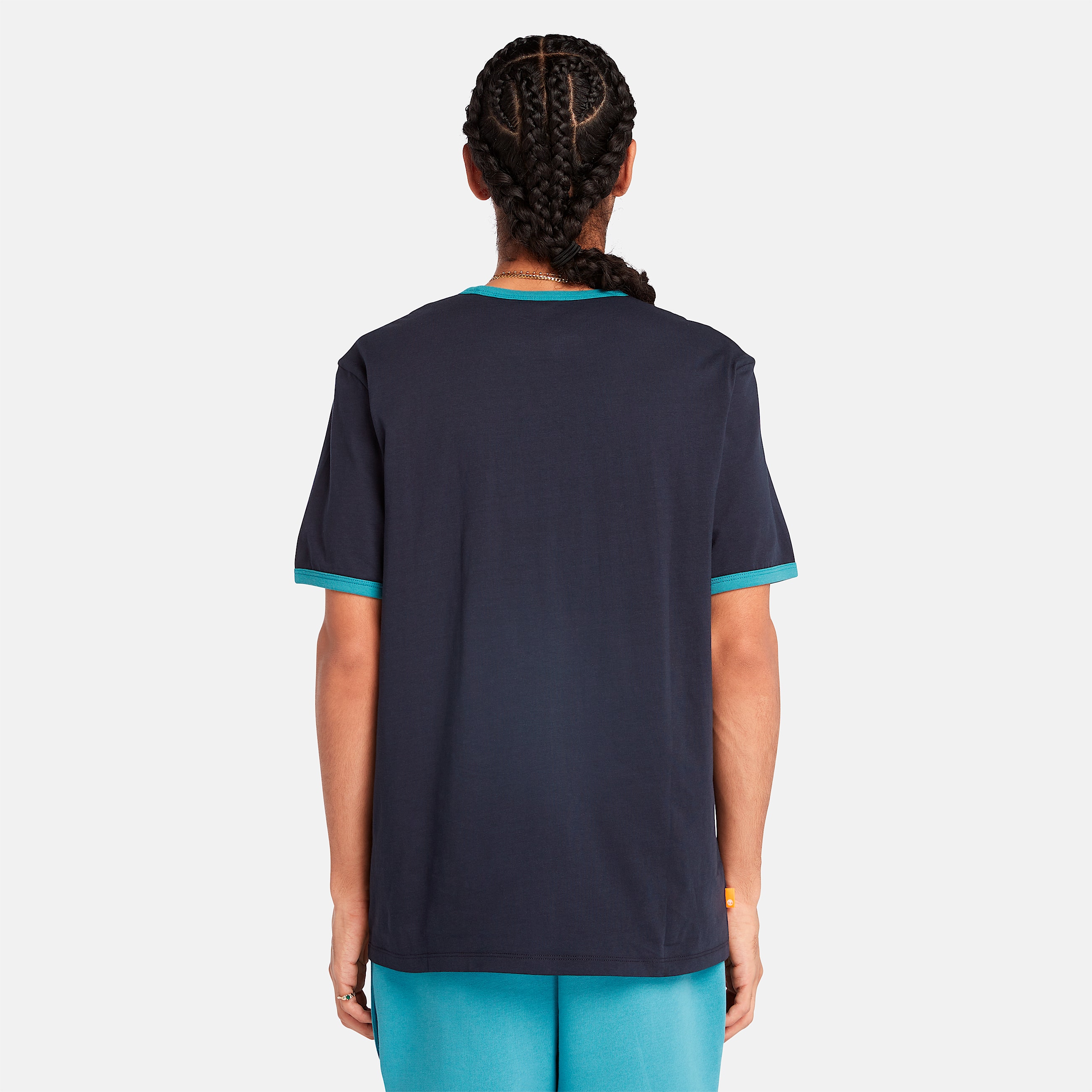 Mens TreeLogo Ringer TShirt TBL Dark SapphireStorm Blue ALT9