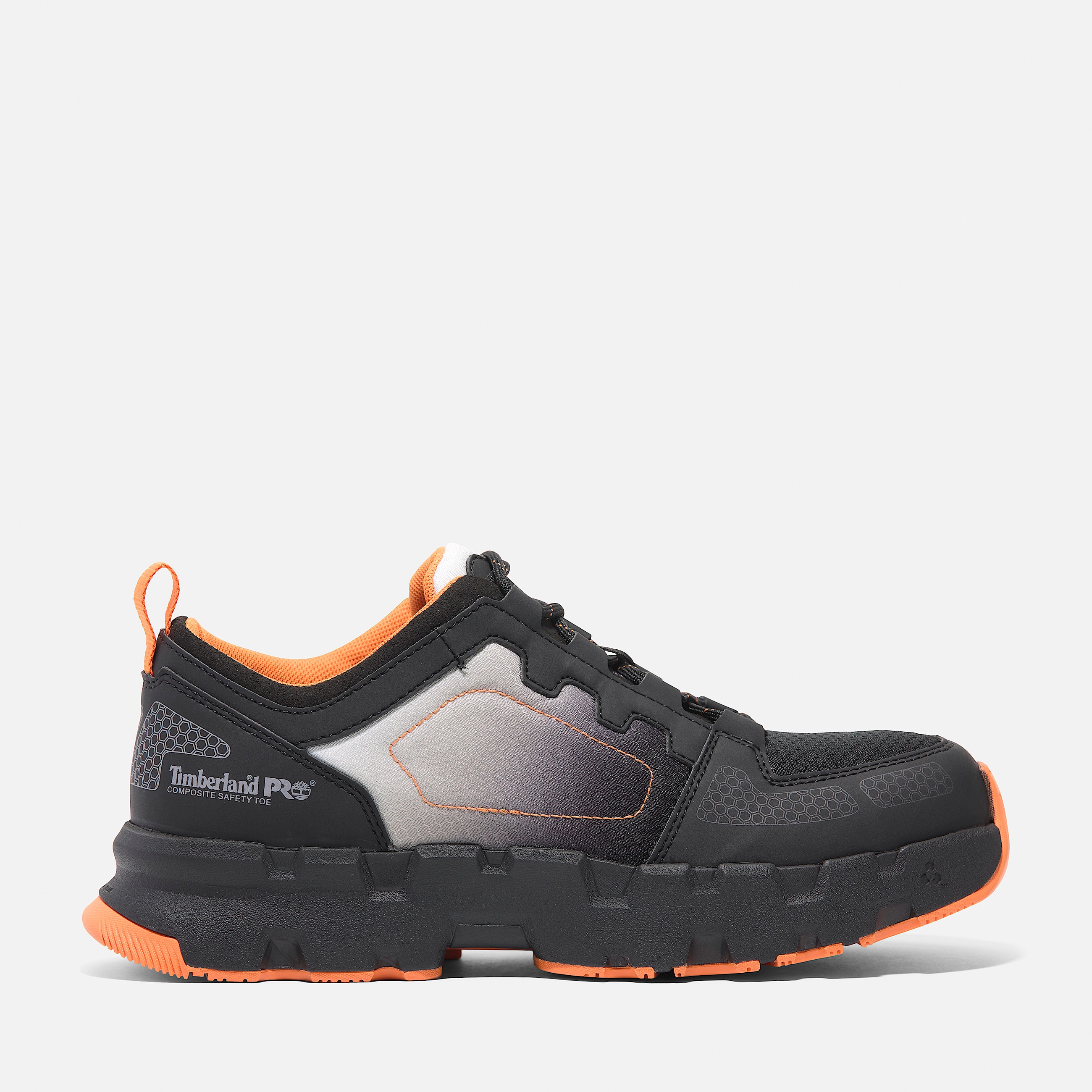 Mens Timberland PRO Powertrain EV CompToe Work Sneaker TBL BlackGrey HERO