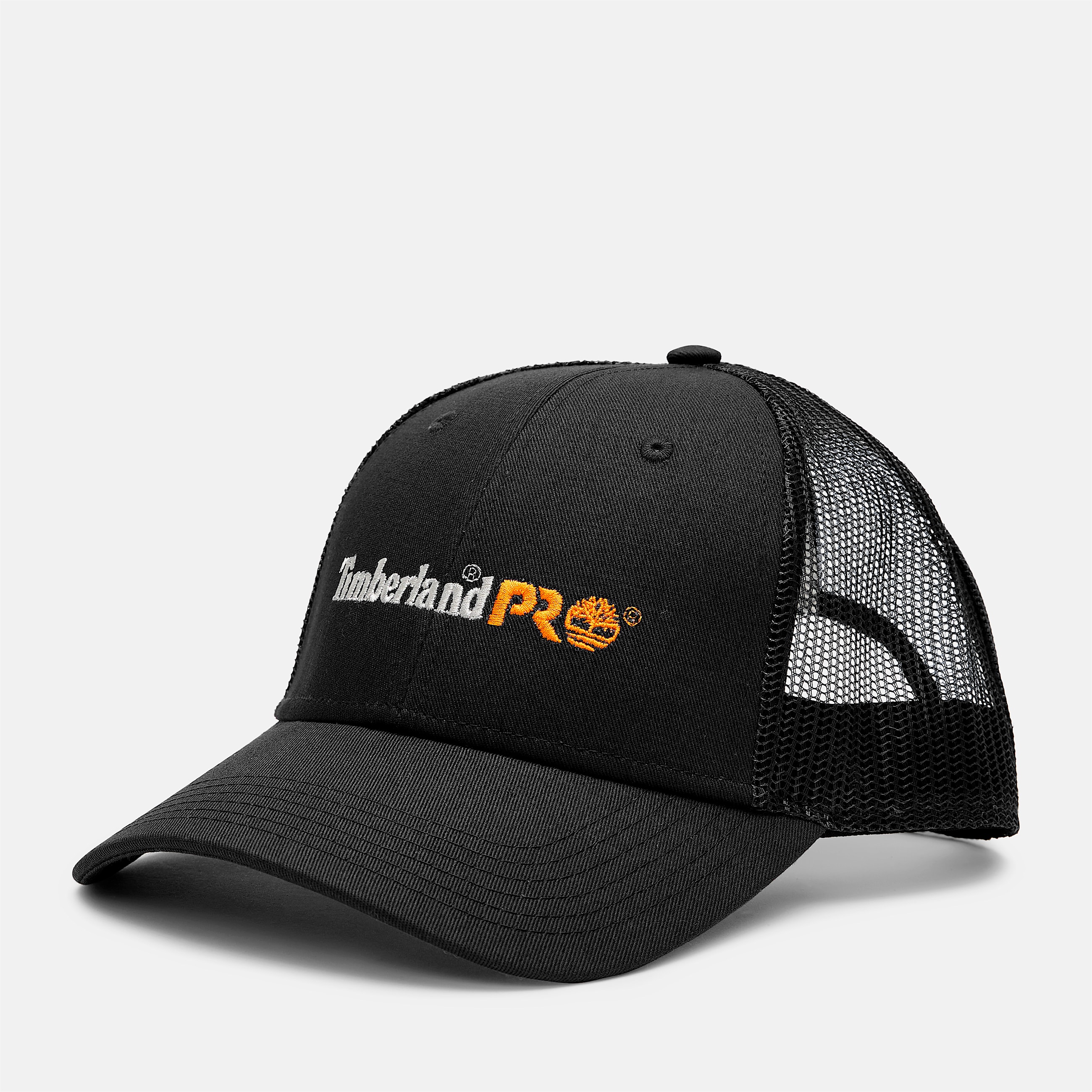 Mens Timberland PRO Core Logo LowProfile Trucker Hat TBL Black HERO