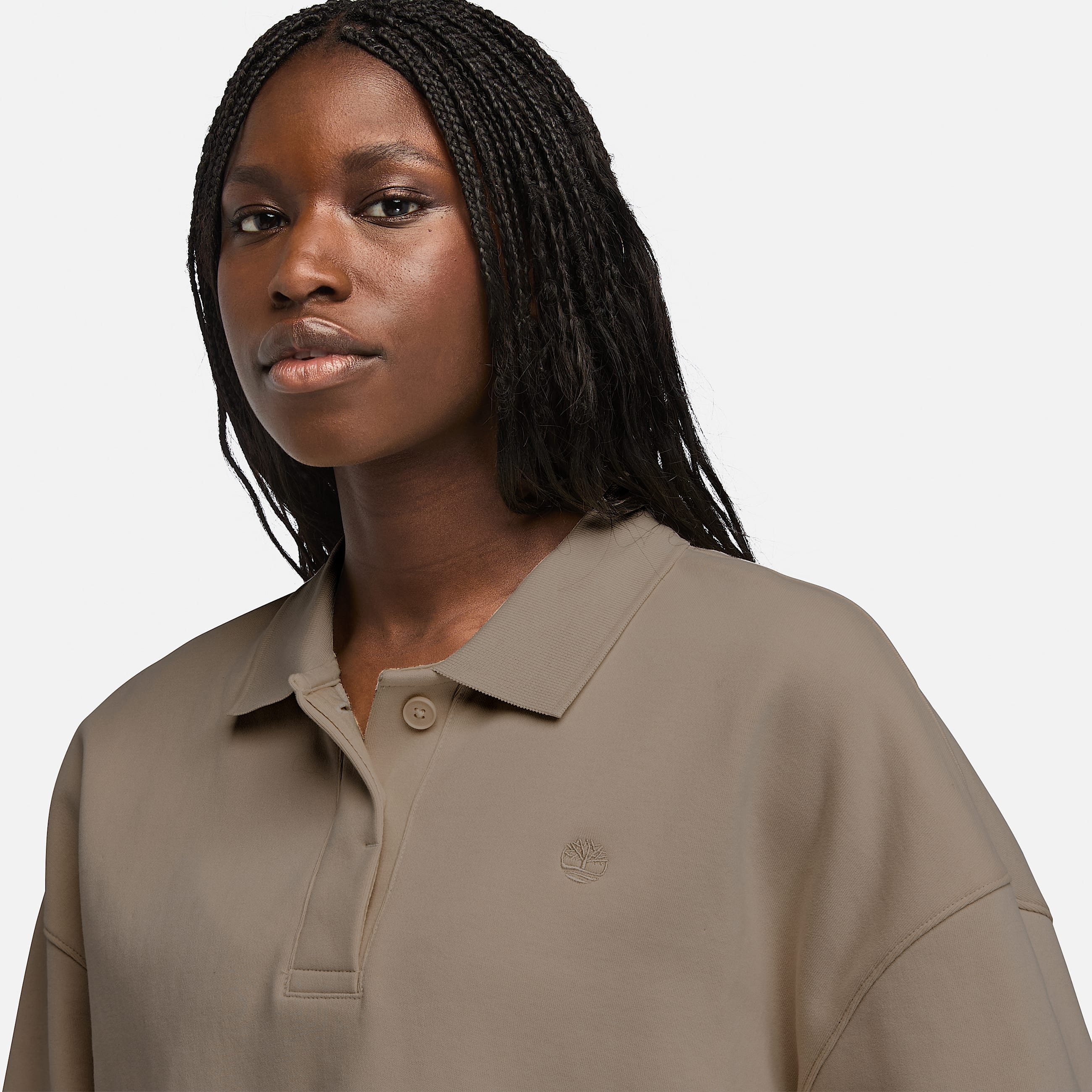Womens Lush Polo Sweatshirt TBL Chocolate Chip ALT2