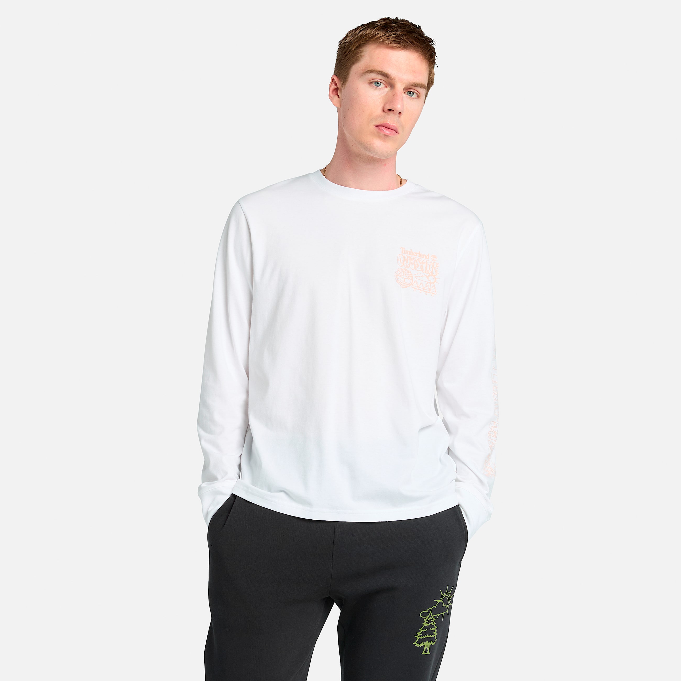 All Day Outside Long Sleeve TShirt TBL White ALT2
