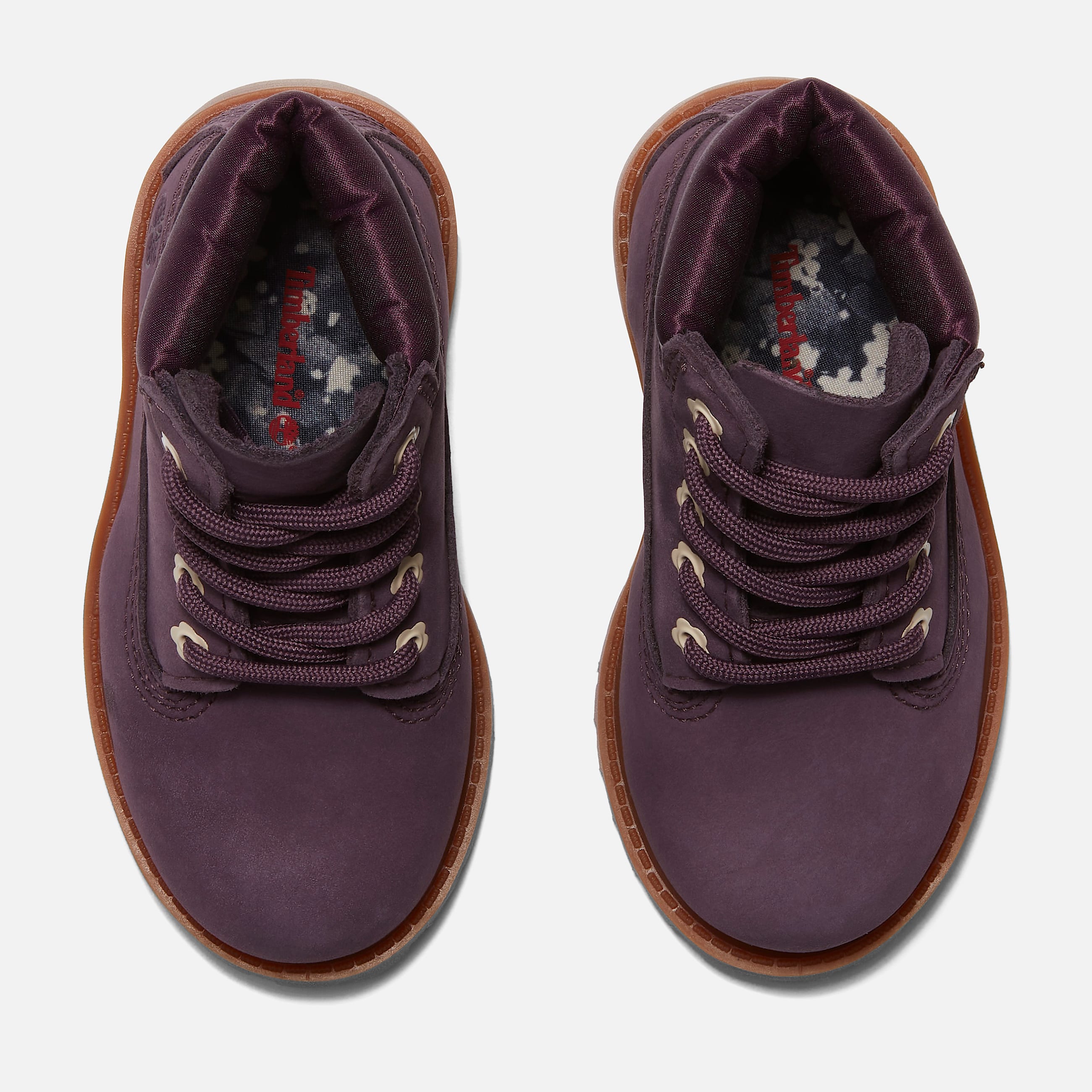 Toddler Timberland Premium 6Inch LaceUp Waterproof Boot TBL Dark Purple Nubuck ALT2