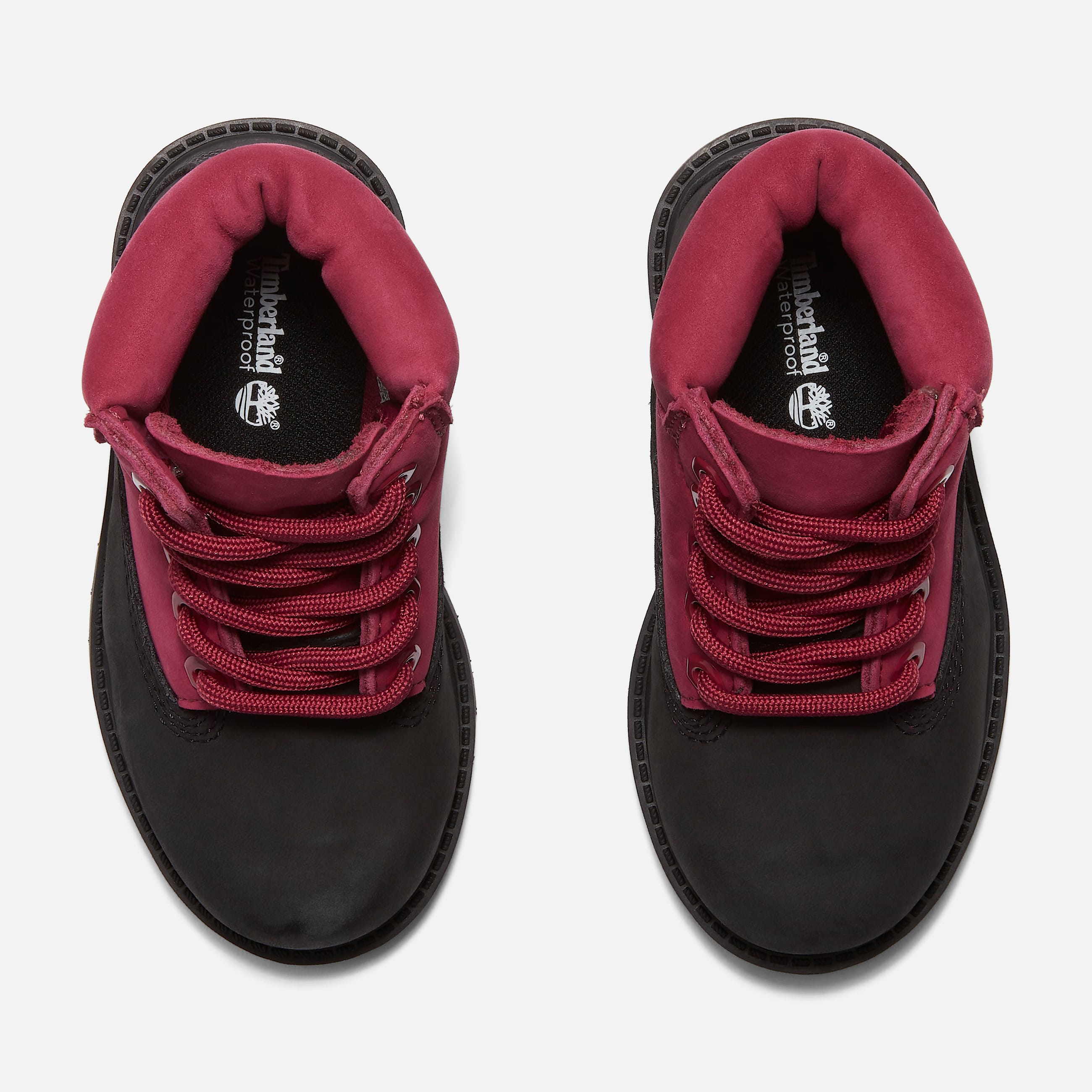 Toddler Timberland Premium 6Inch LaceUp Waterproof Boot TBL Black NubuckPink ALT2