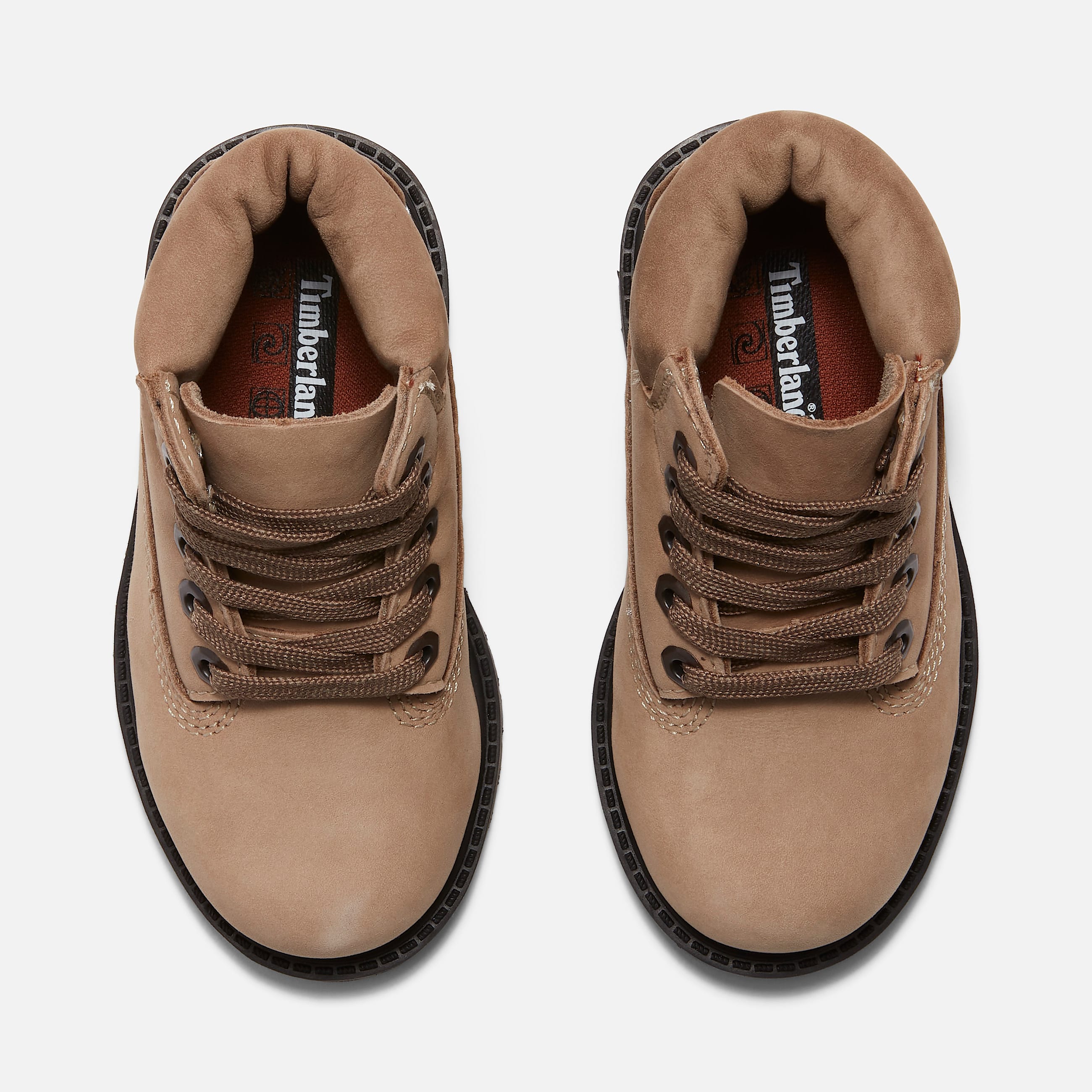 Toddler Timberland Premium 6Inch LaceUp Waterproof Boot TBL Beige Nubuck ALT2