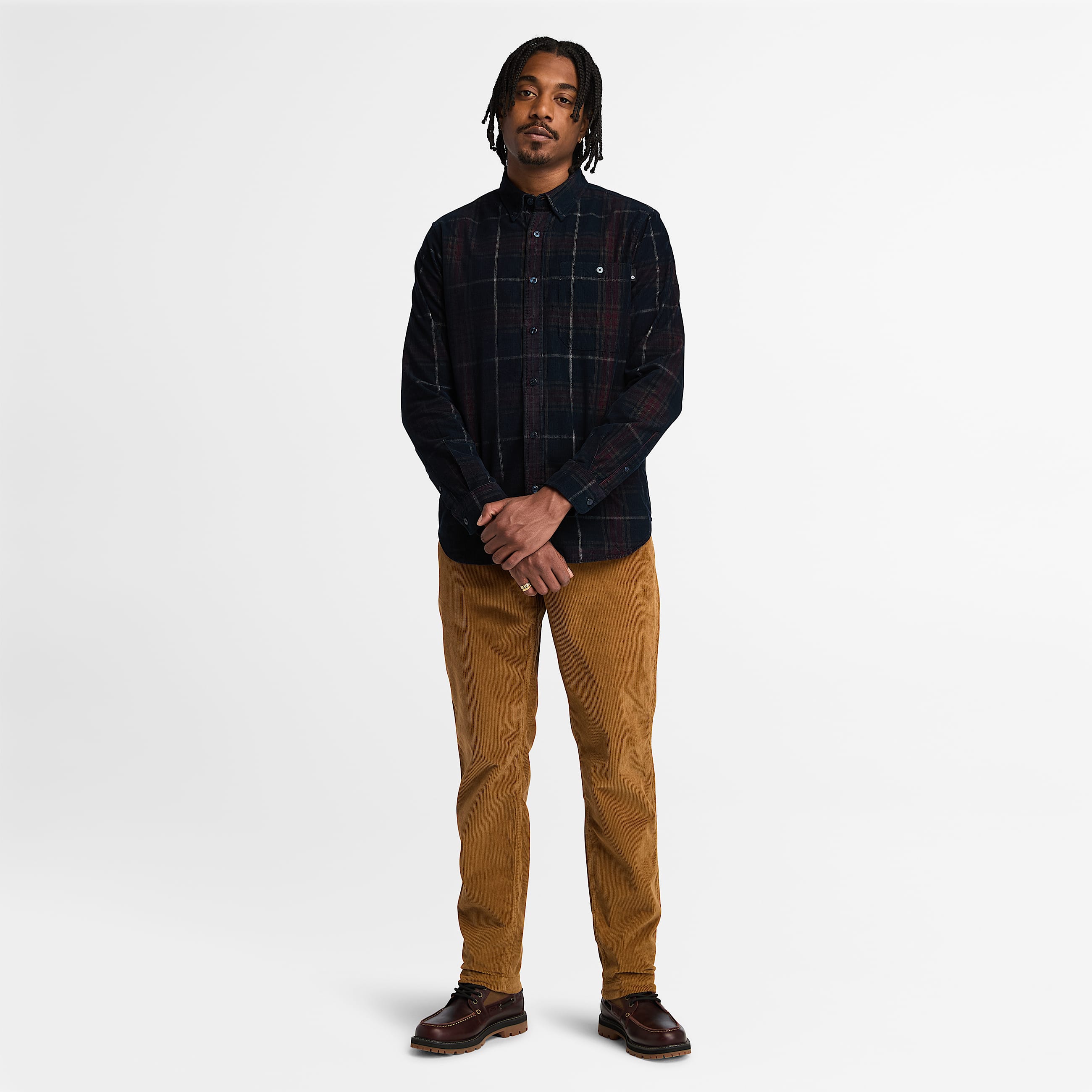 Tartan0627ページ Men's Corduroy Check Shirt