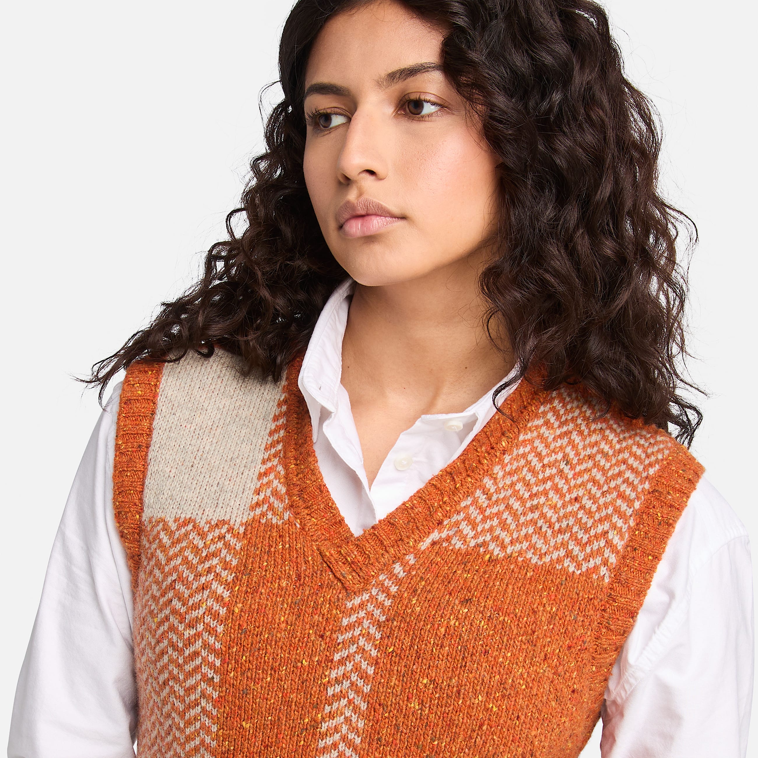 Womens Wool Blend Vest TBL Umber ALT2