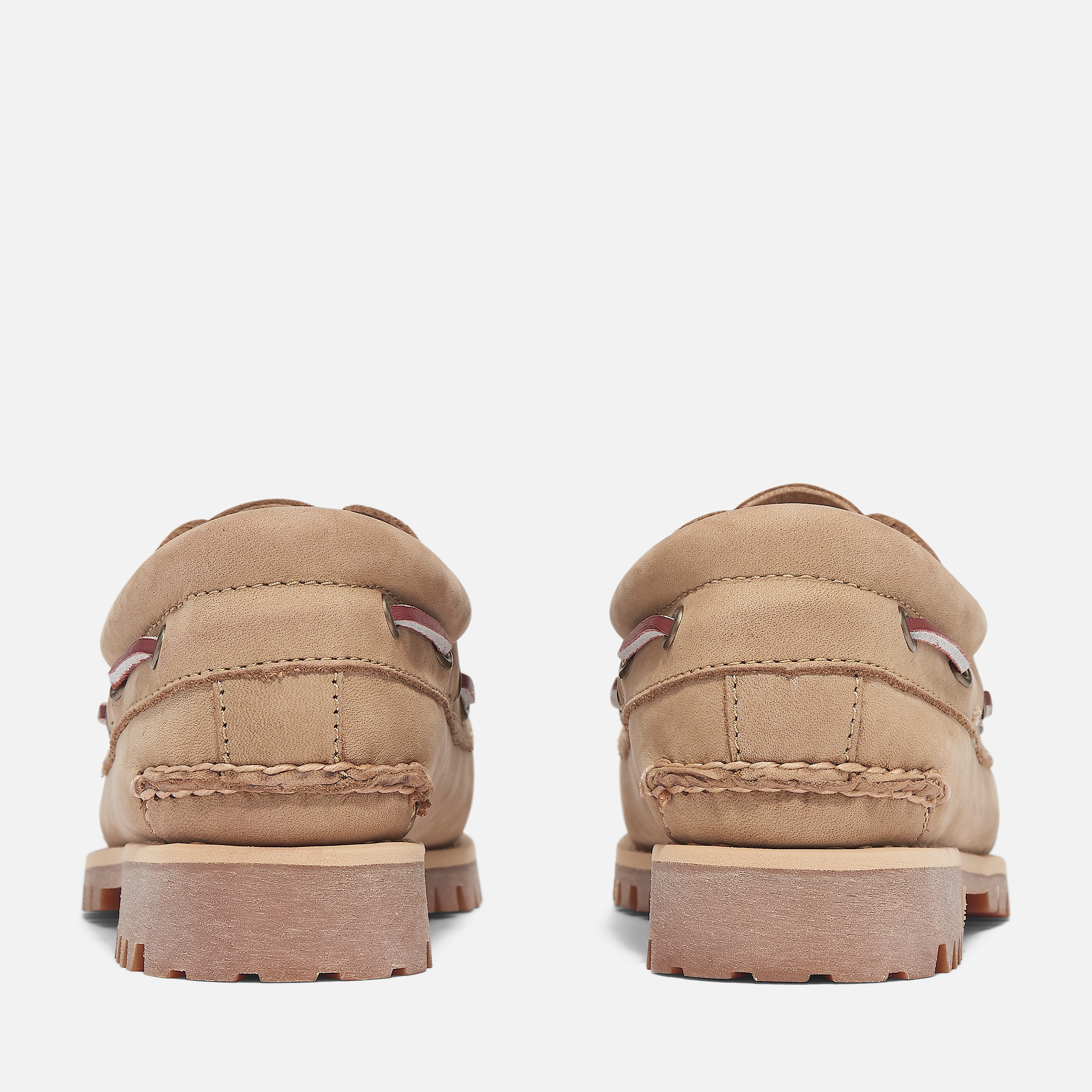 Womens Noreen 3Eye Lug Handsewn Boat Shoe TBL Beige Nubuck ALT5