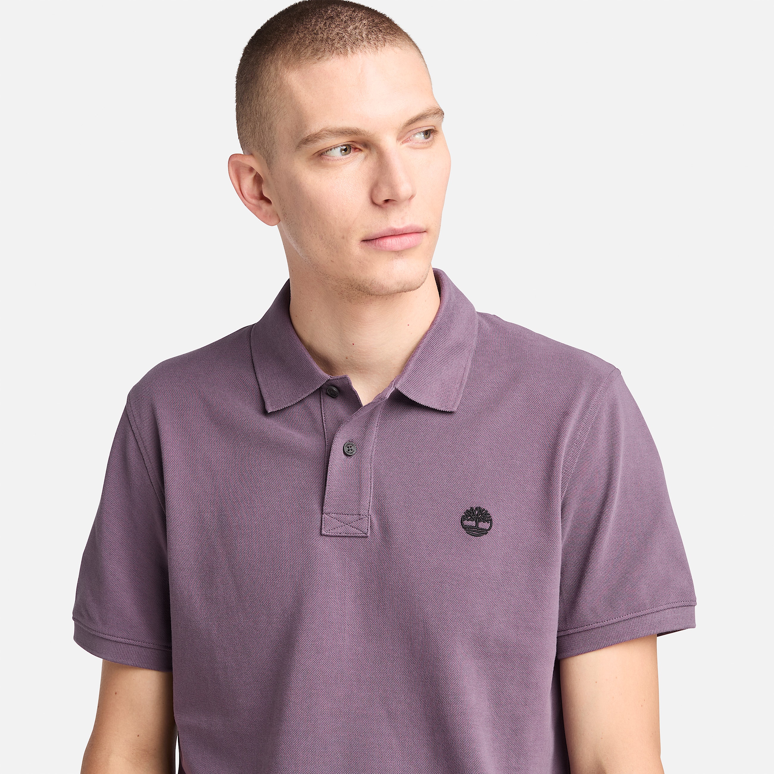 Mens Millers River ShortSleeve Pique Polo Shirt TBL Vintage Violet ALT2