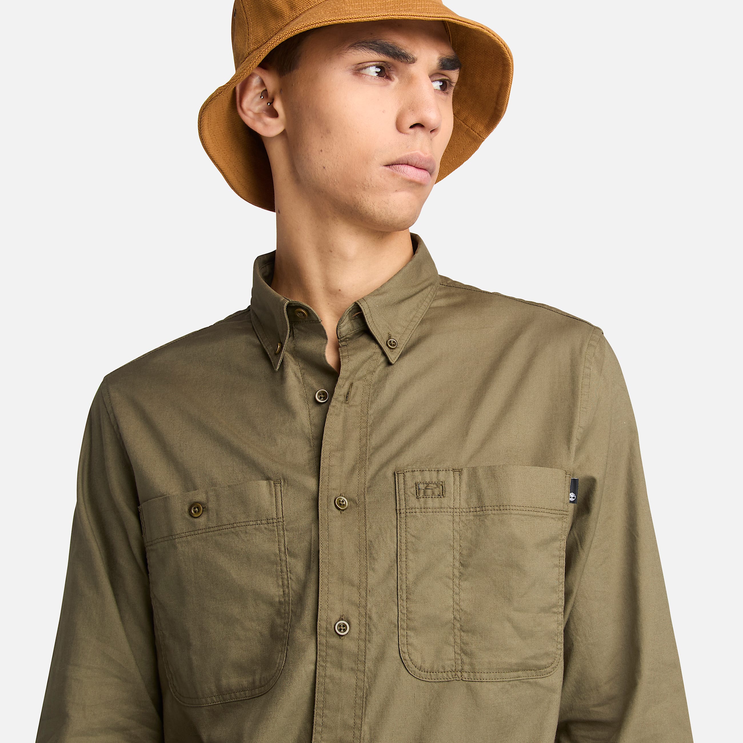 Mens Windham Twill Shirt TBL Leaf Green ALT2