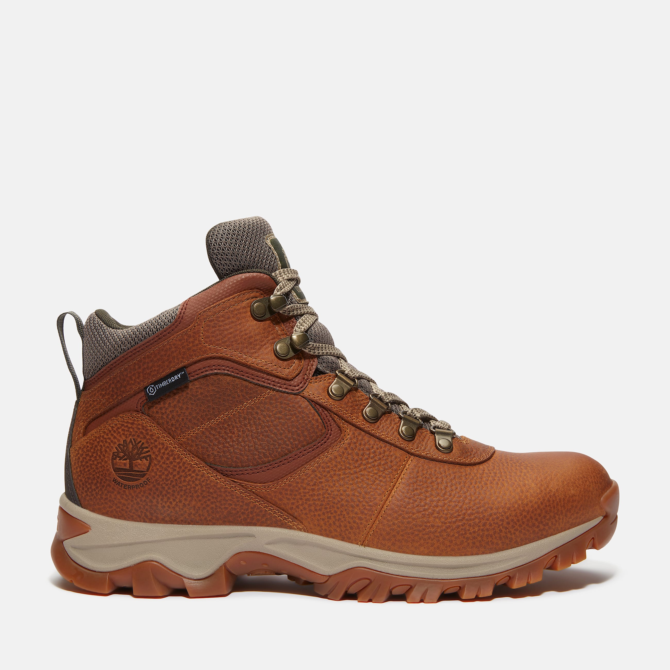 Mens Mt Maddsen Waterproof Mid Hiking Boot TBL Light Brown FullGrain HERO