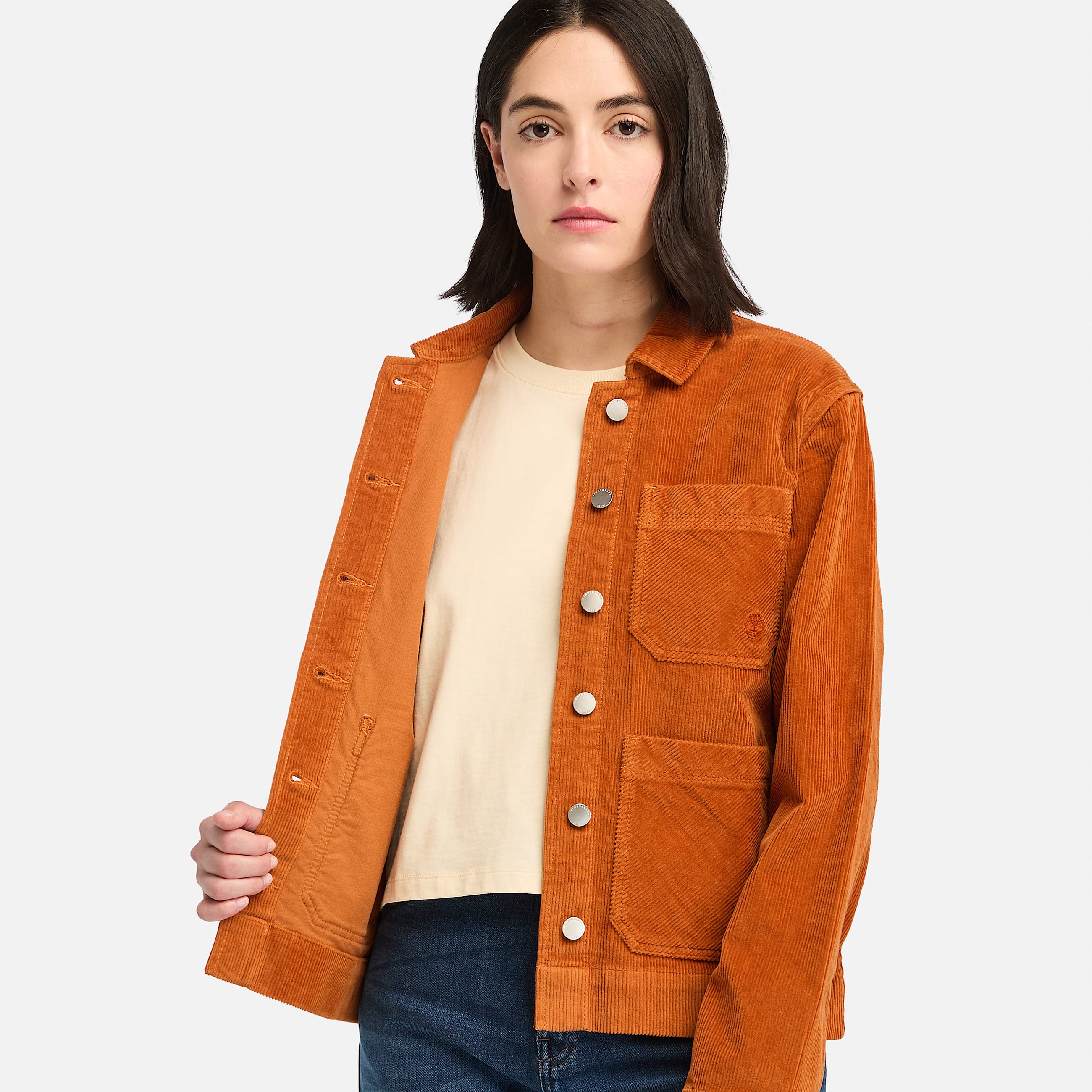 Womens Kempshire Corduroy Chore Jacket TBL Umber ALT2