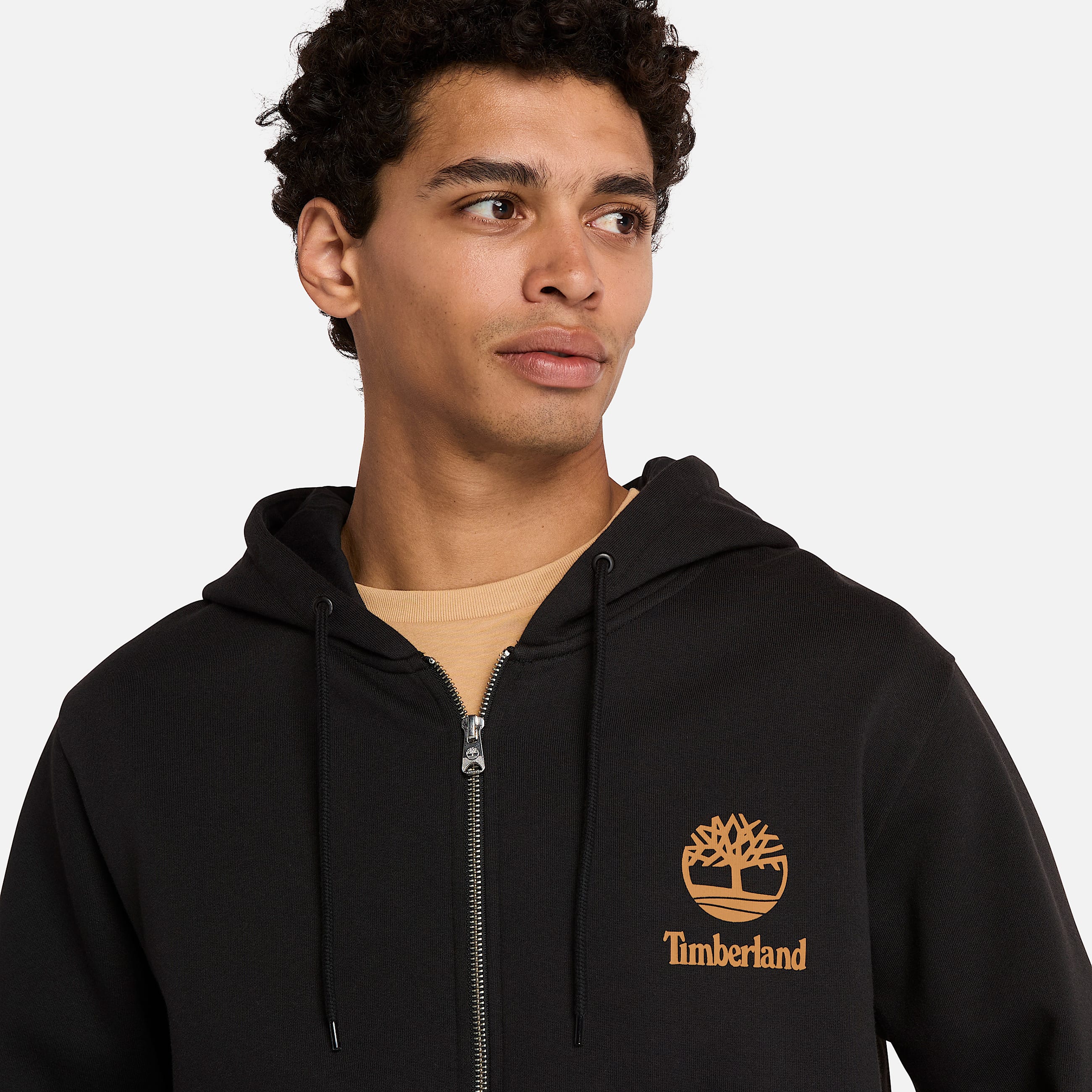 Print Stack Logo FullZip Hoodie TBL Black ALT3