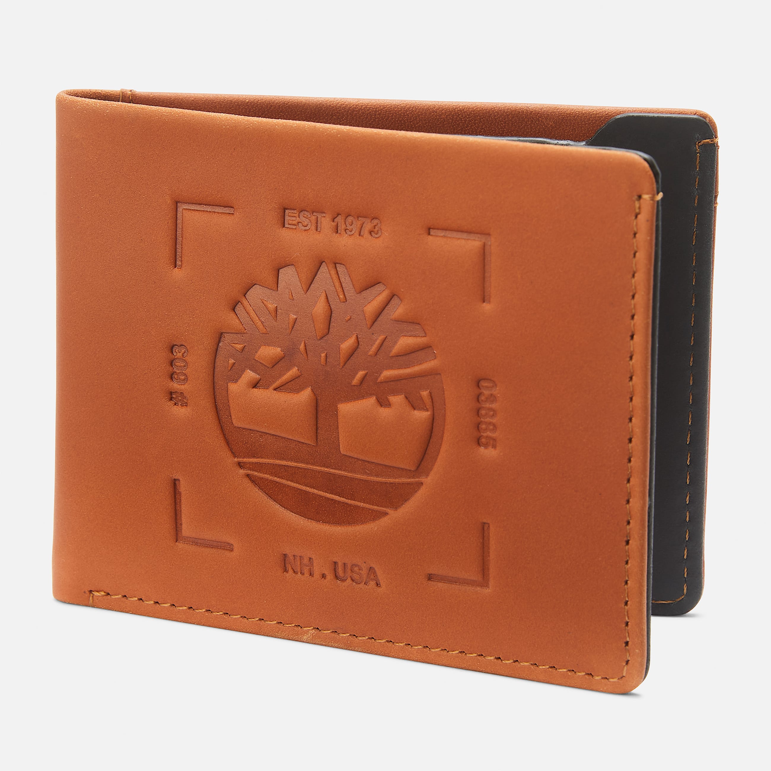 Mens TwoTone Billfold with Back ID TBL Cognac HERO