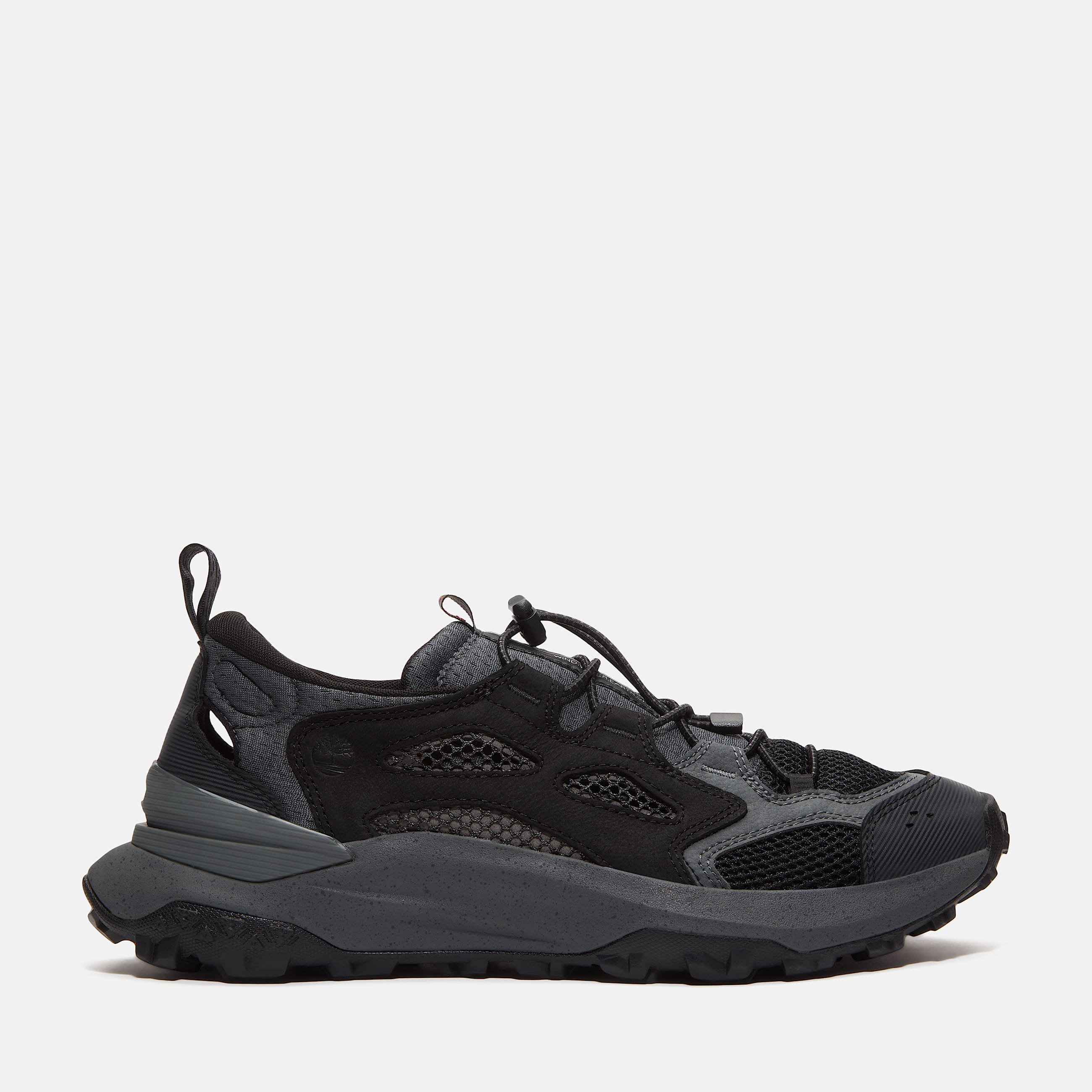 Mens Motion Access Low LaceUp Sneaker TBL Black Mesh HERO