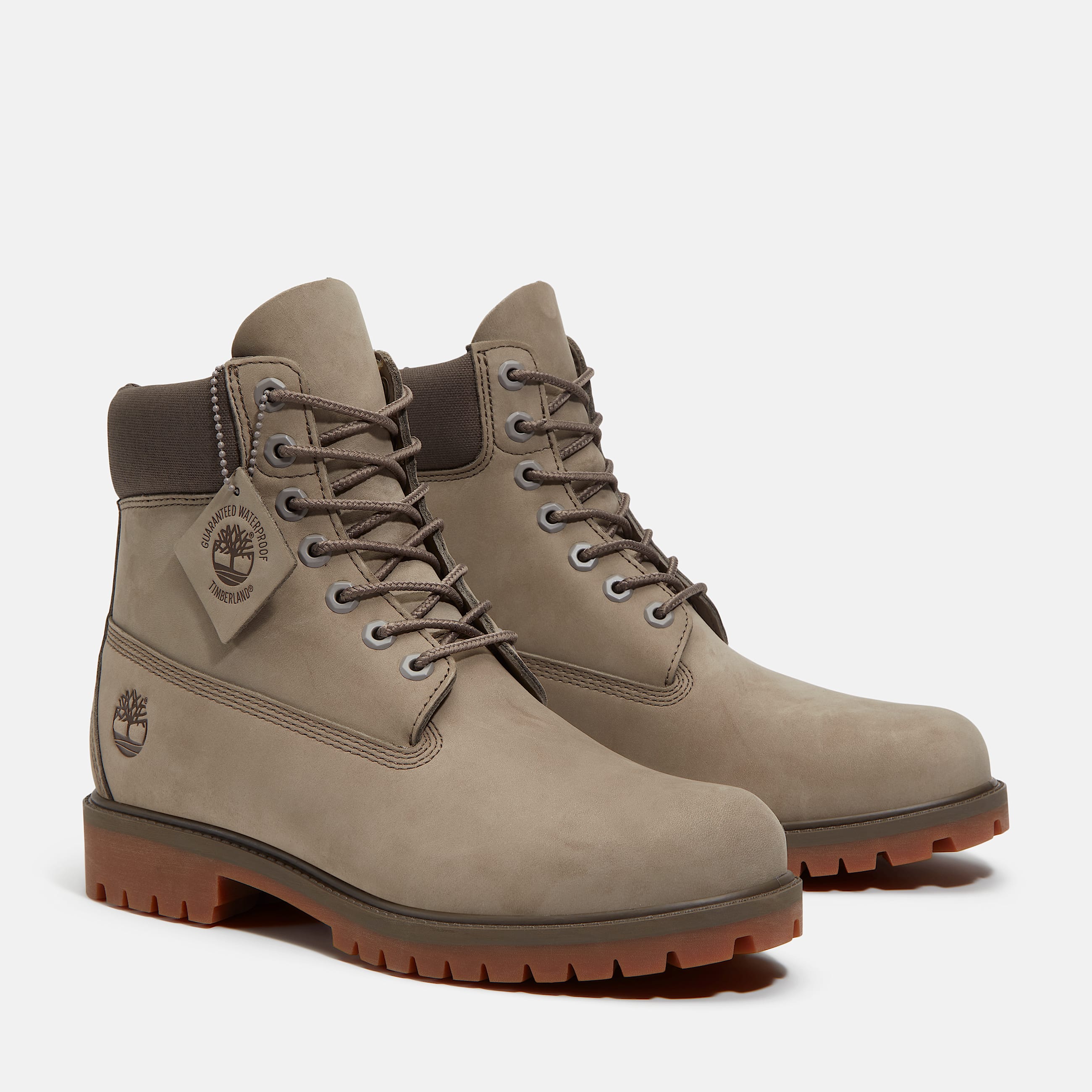 Mens Timberland Heritage 6Inch Waterproof Boot TBL Olive Nubuck ALT4