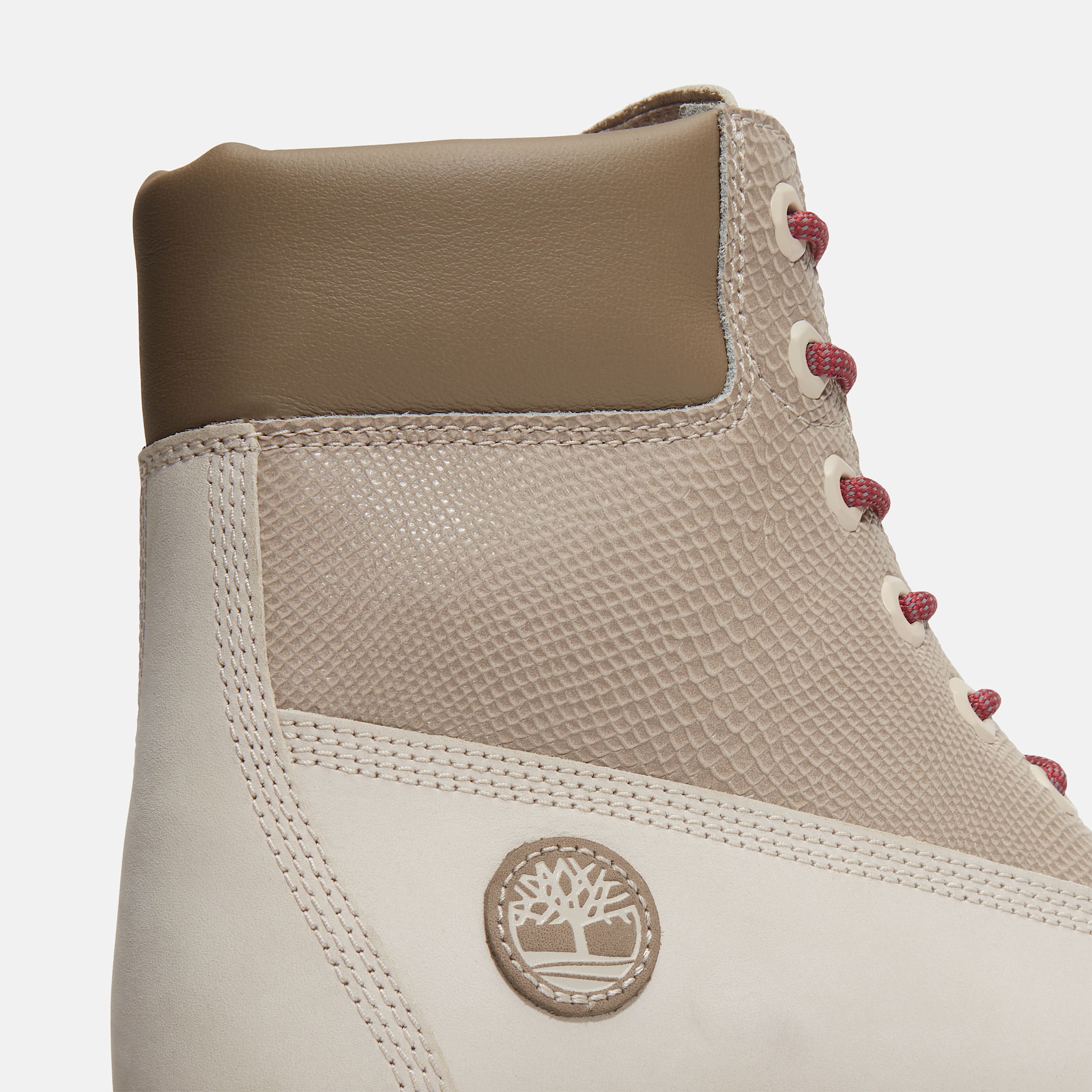 Womens Year of the Snake Stone Street 6Inch Waterproof Platform Boot TBL White Nubuck ALT7