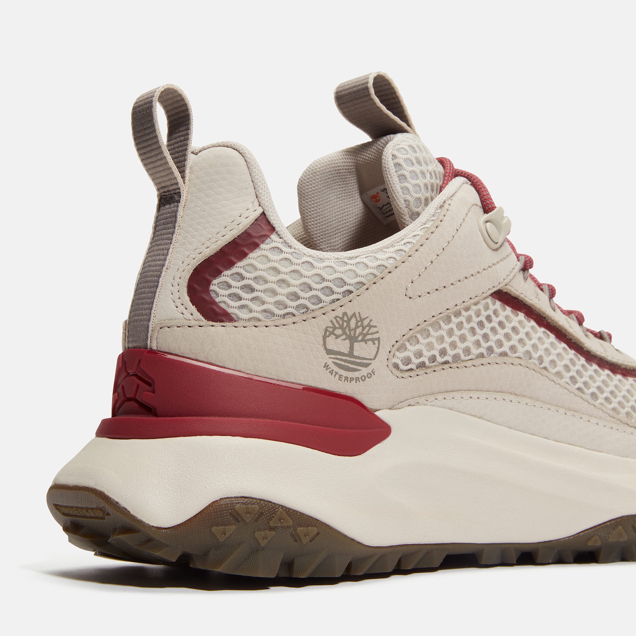 Womens Year of the Snake Motion Access Waterproof Sneaker TBL Light Taupe MeshDark Red ALT7