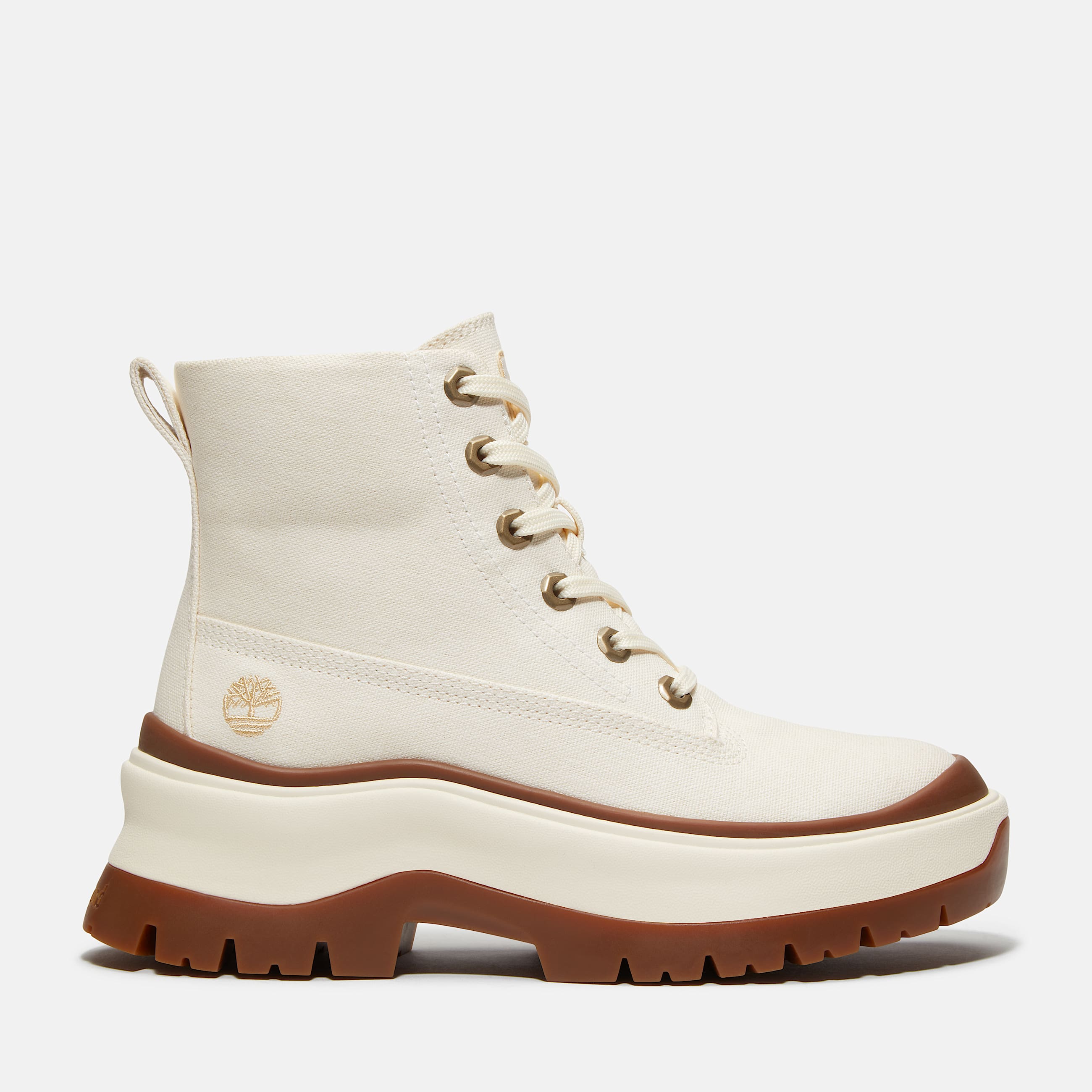 Womens Roxie Lane Mid LaceUp Boot TBL Natural Canvas HERO