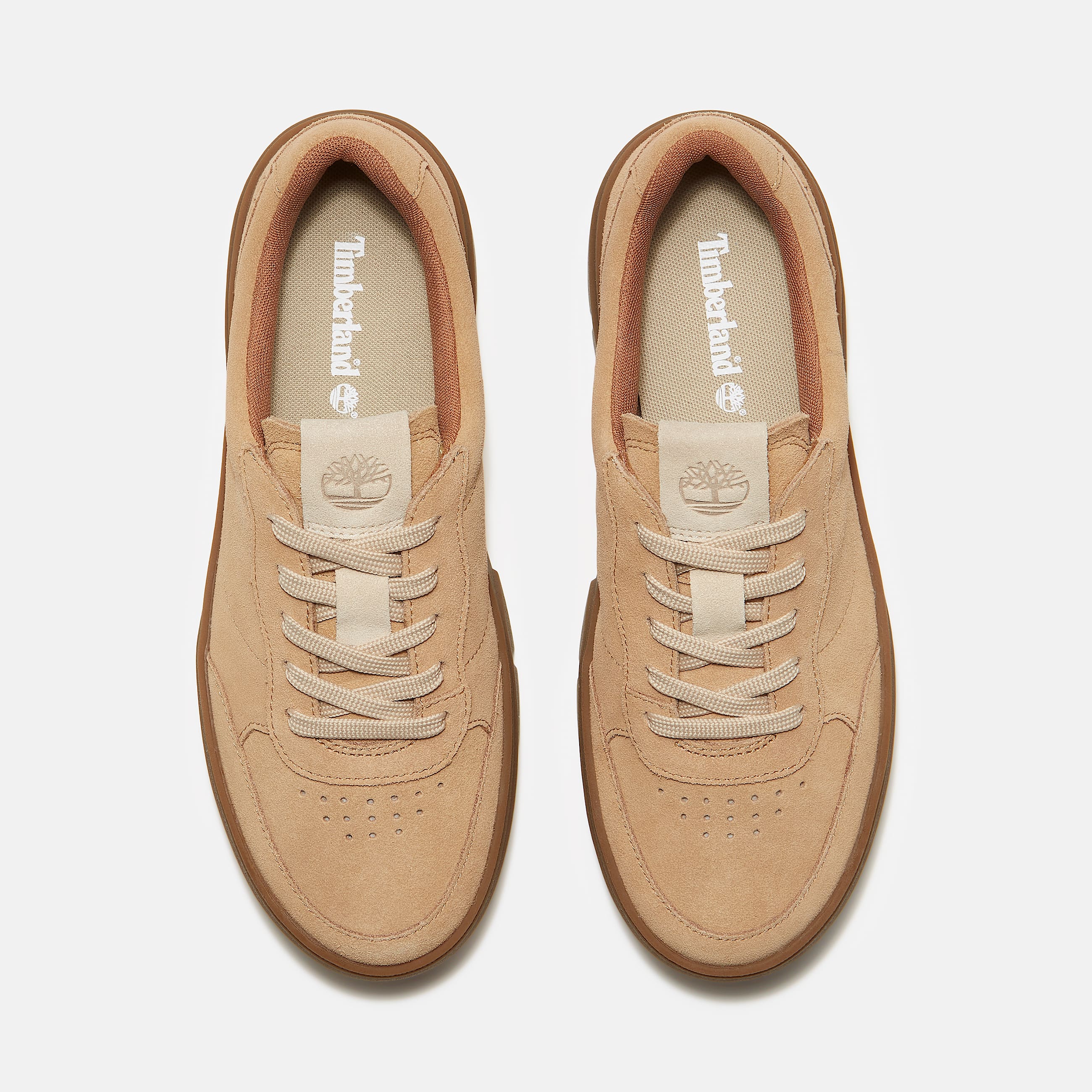 Womens Laurel Court Suede Accent LaceUp Sneaker TBL Medium Beige Suede ALT2